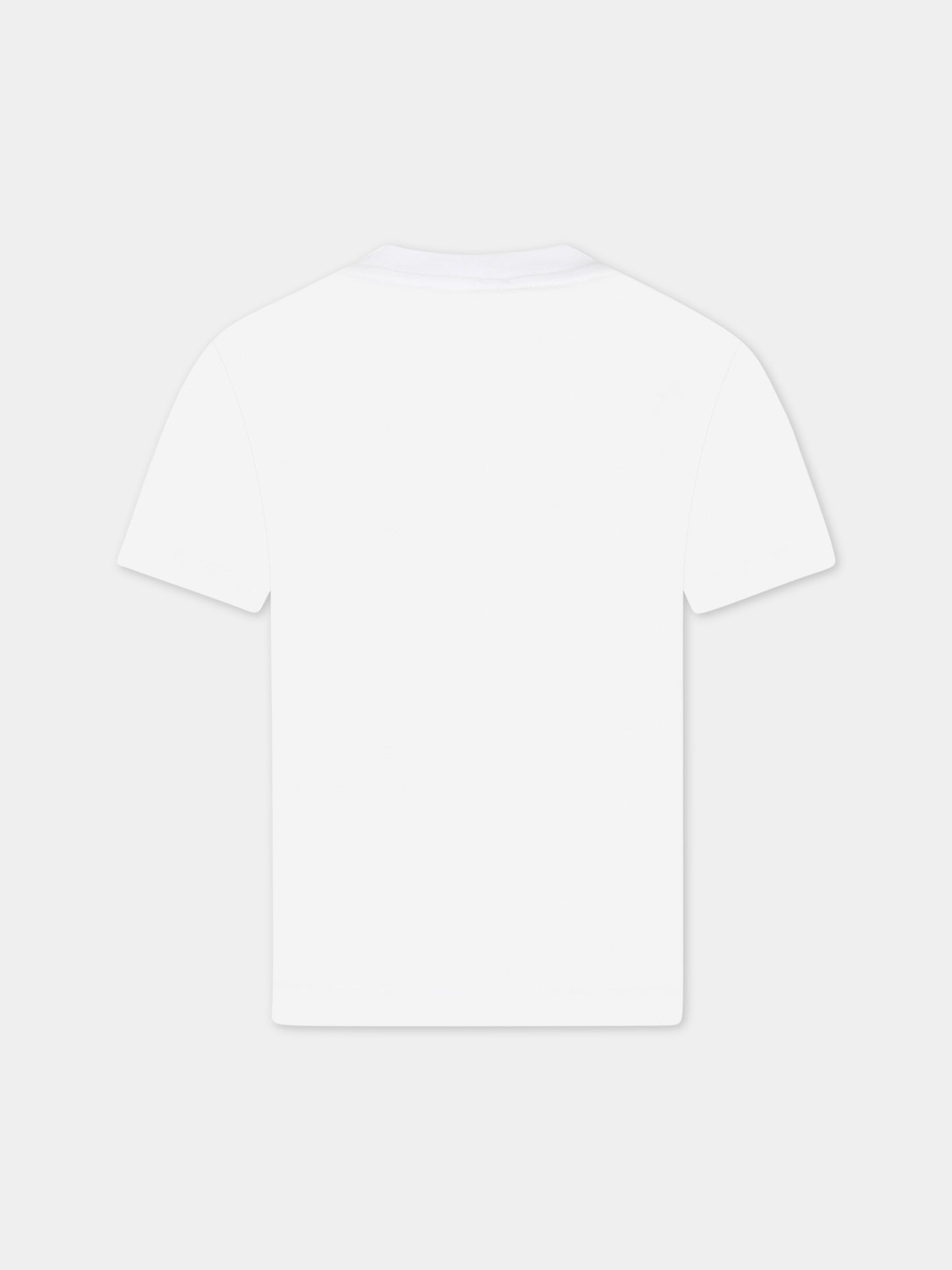 T-shirt bianca per bambina con stampa colorata e logo,Stella Mccartney Kids,TS8C31 Z0434 100