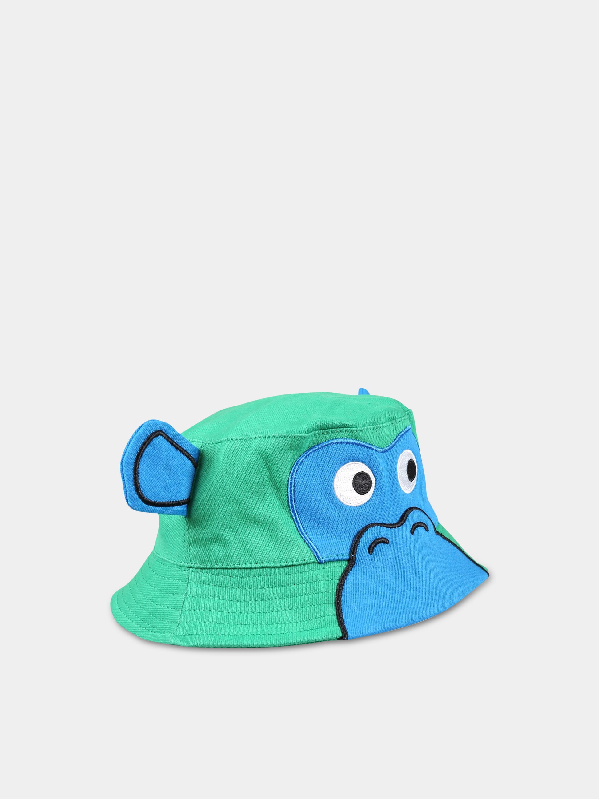 Cloche verde per neonato con patch,Stella Mccartney Kids,TS0047 Z0156 711