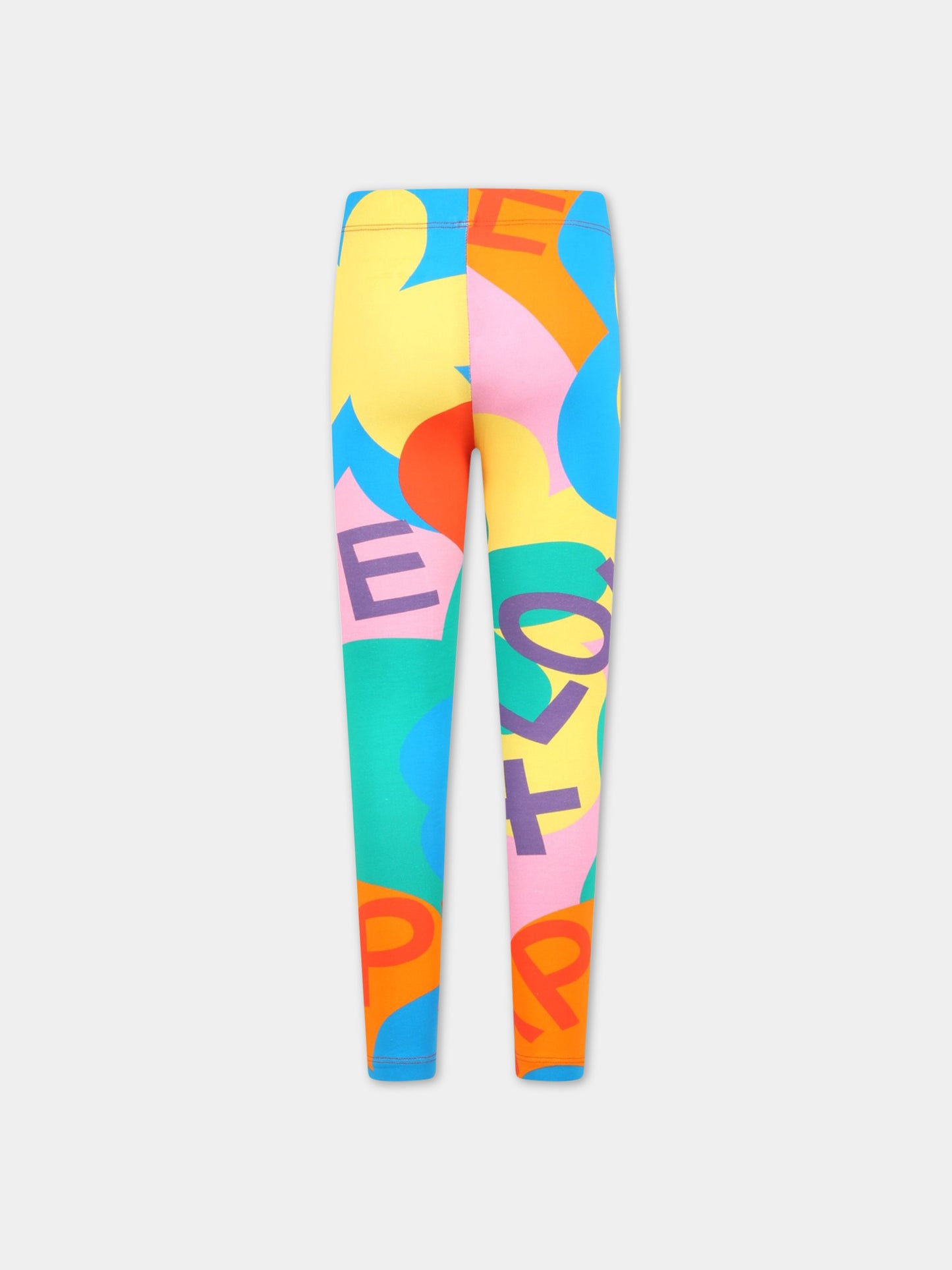 Leggings multicolor per bambina con stampa colorta,Stella Mccartney Kids,TS6B20 Z0869 999MC