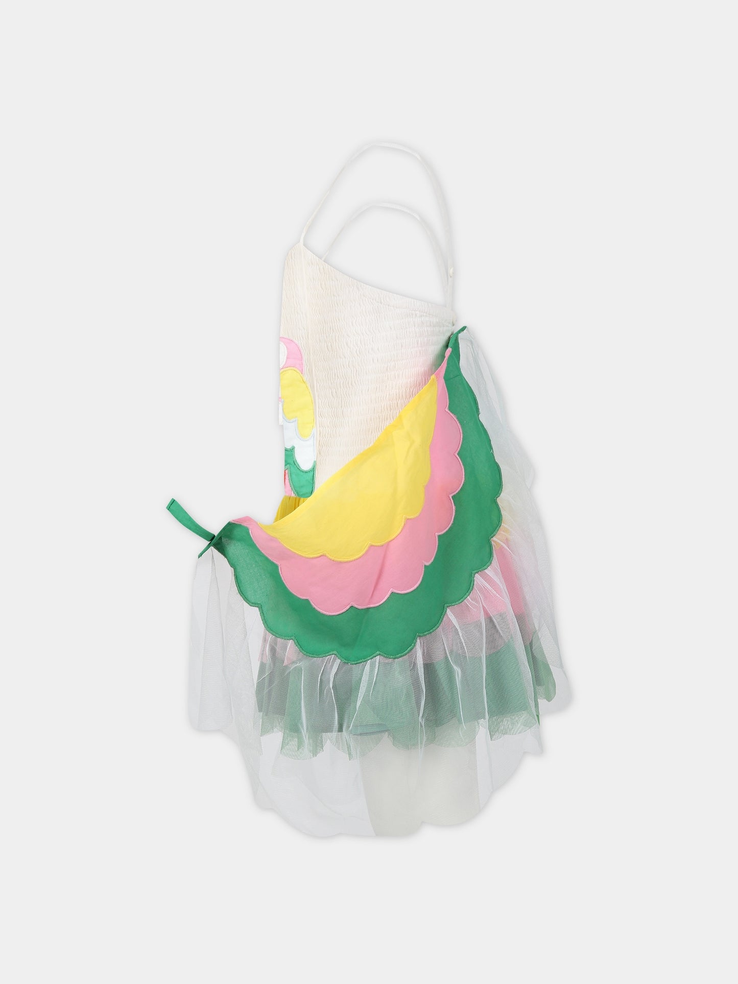 Vestito multicolor per bambina con pappagalli,Stella Mccartney Kids,TS1D32 Z1119 999