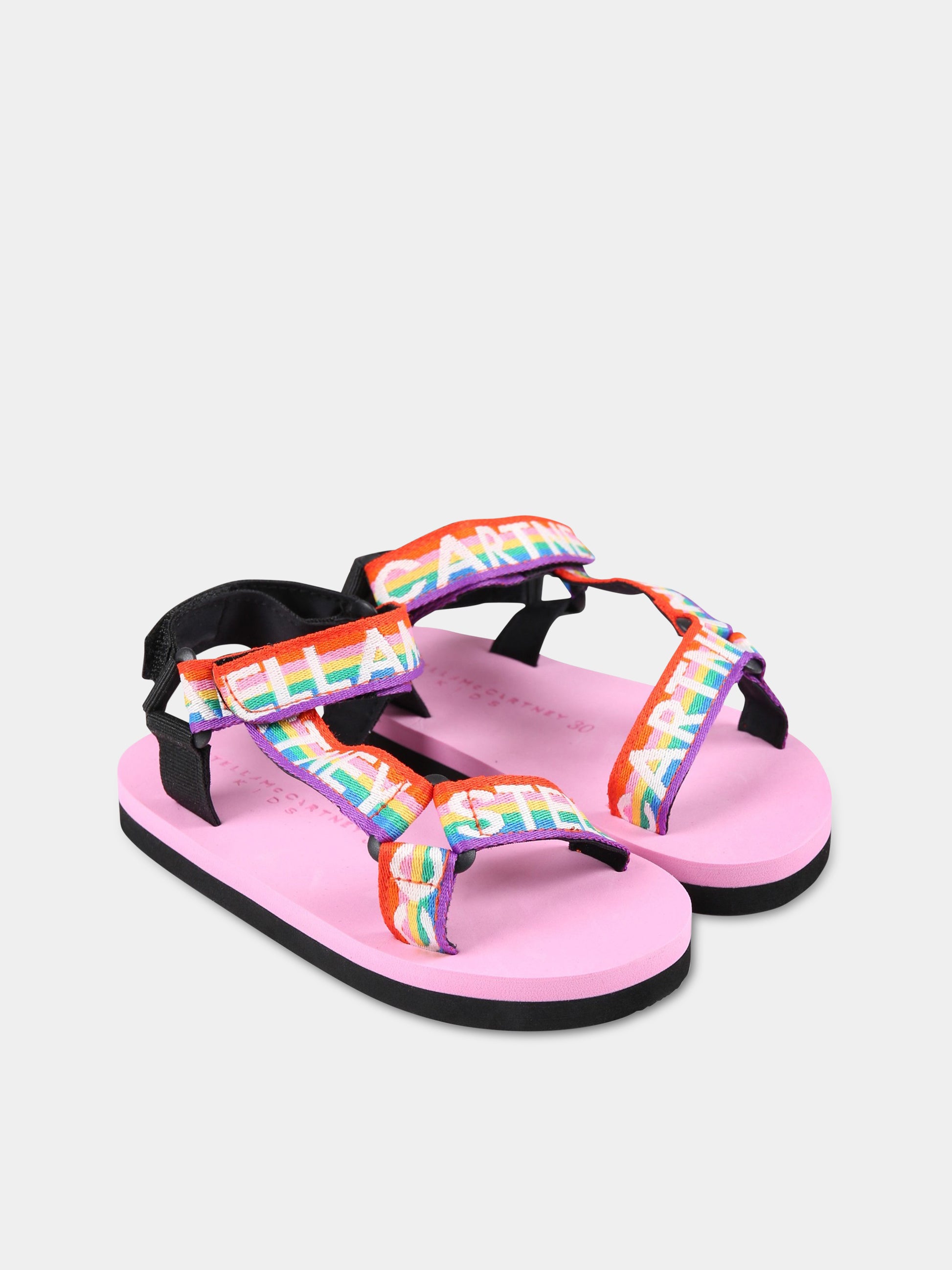 Sandali multicolor per bambina con logo,Stella Mccartney Kids,TS0A26 Z1159 999