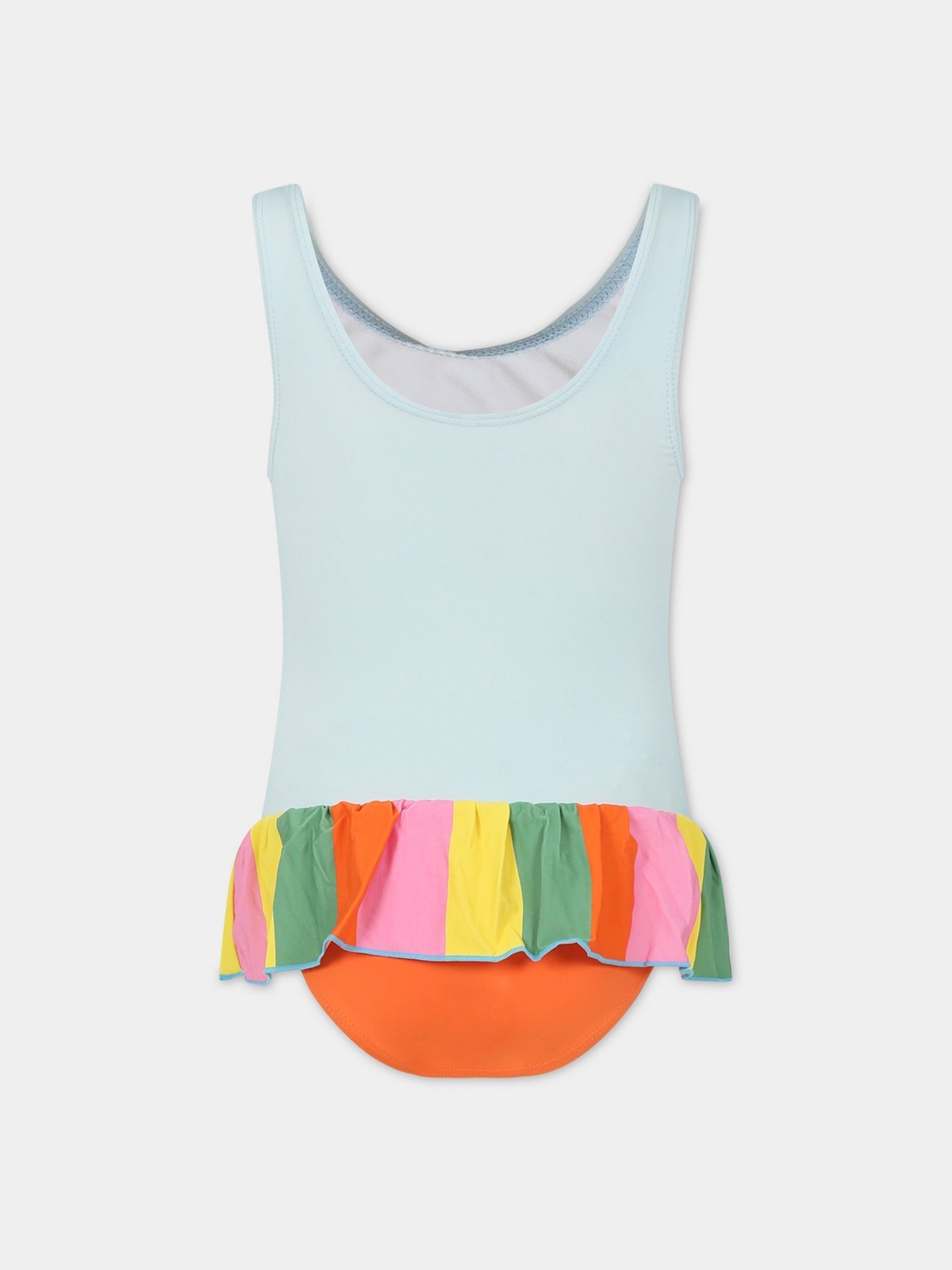 Costume multicolor per bambina con stampa pappagalli,Stella Mccartney Kids,TSCB19 Z0157 601