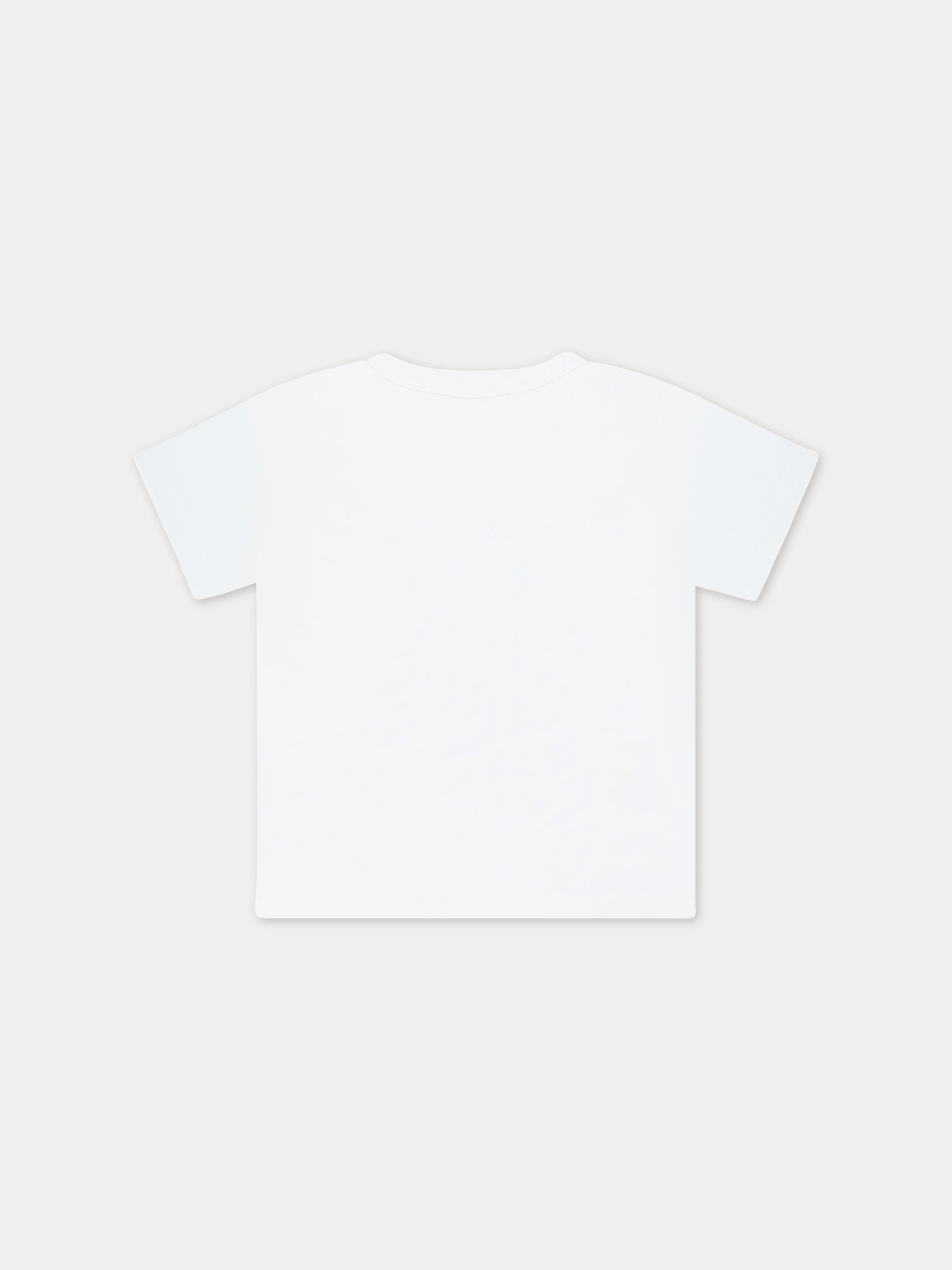 T-shirt bianca per neonati con Pop Corn,Stella Mccartney Kids,TS8501 Z0434 101