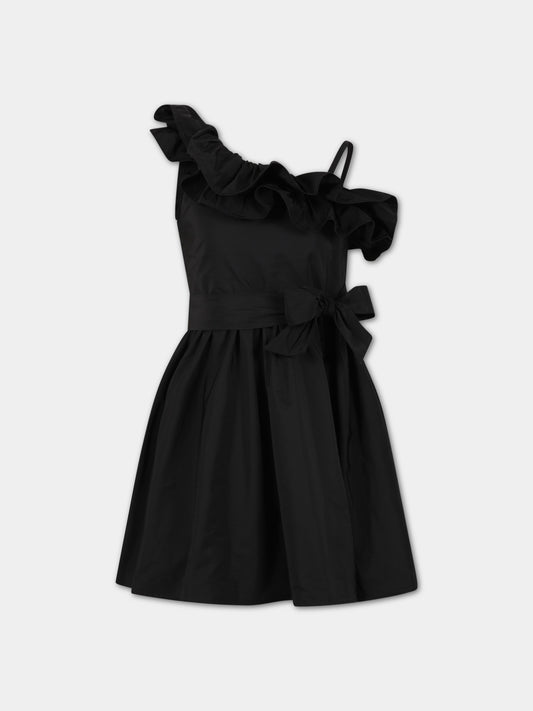 Vestito nero per bambina,Msgm Kids,MS029413 110
