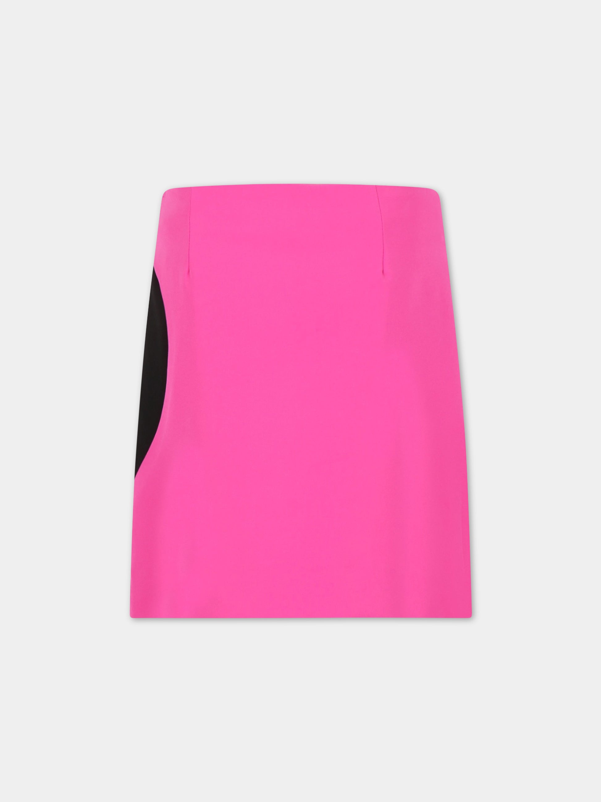 Gonna fucsia per bambina con logo e cuore,Msgm Kids,MS029423 044