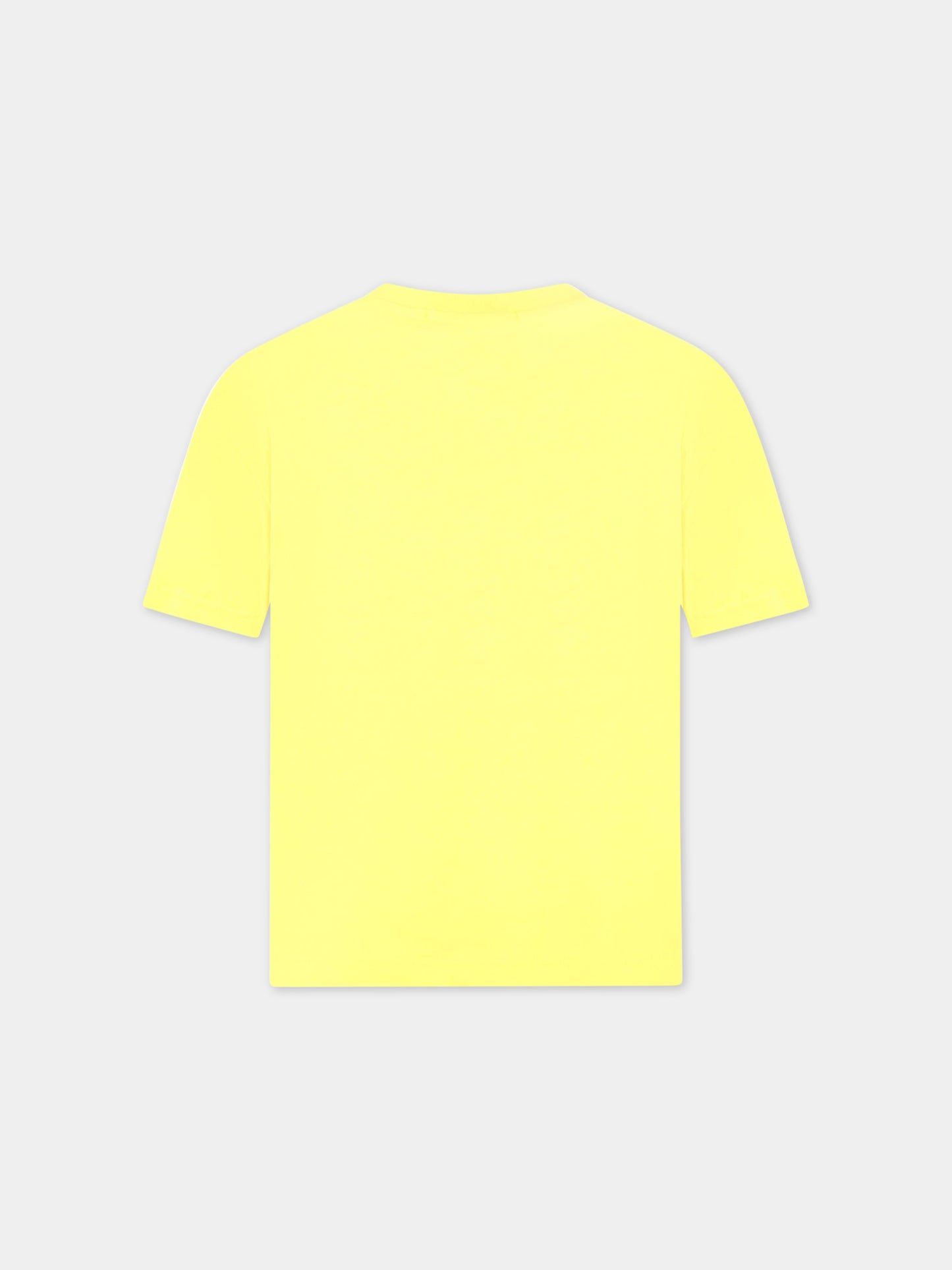 T-shirt gialla per bambini con logo multicolor,Msgm Kids,MS029319 020