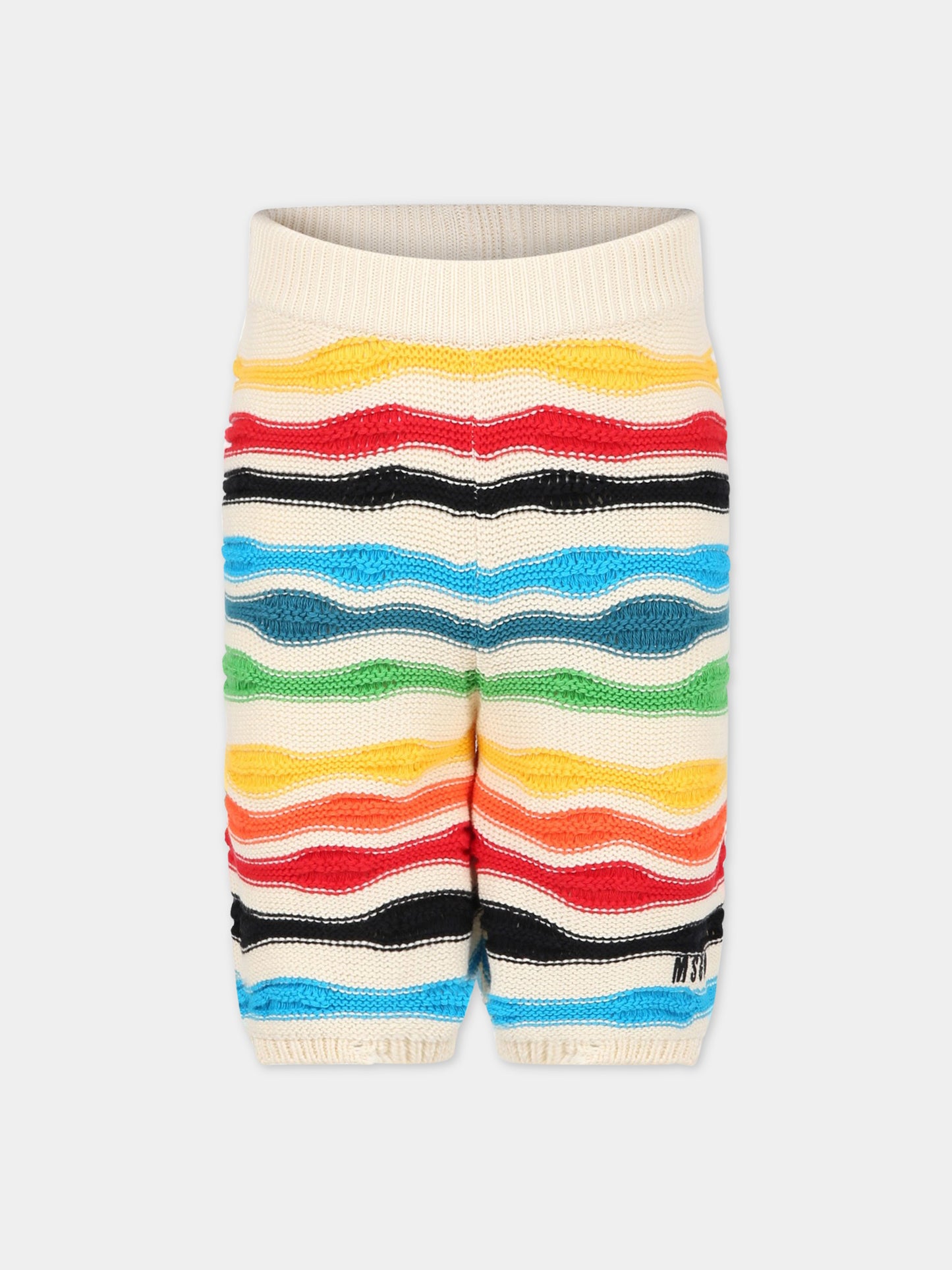 Shorts multicolor per bambino con logo,Msgm Kids,MS029570 200