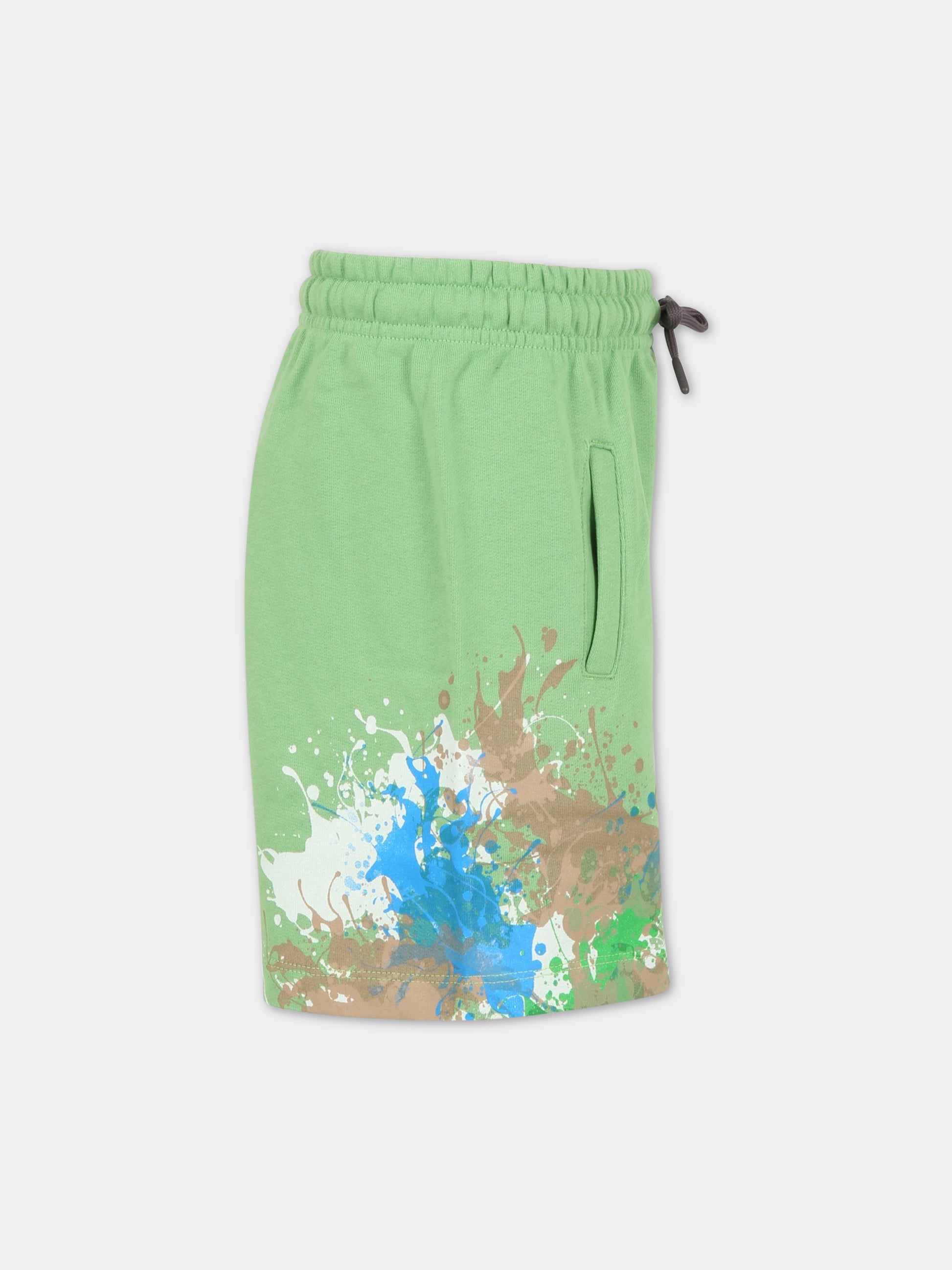 Shorts verdi per bambino con logo,Msgm Kids,MS029552 902