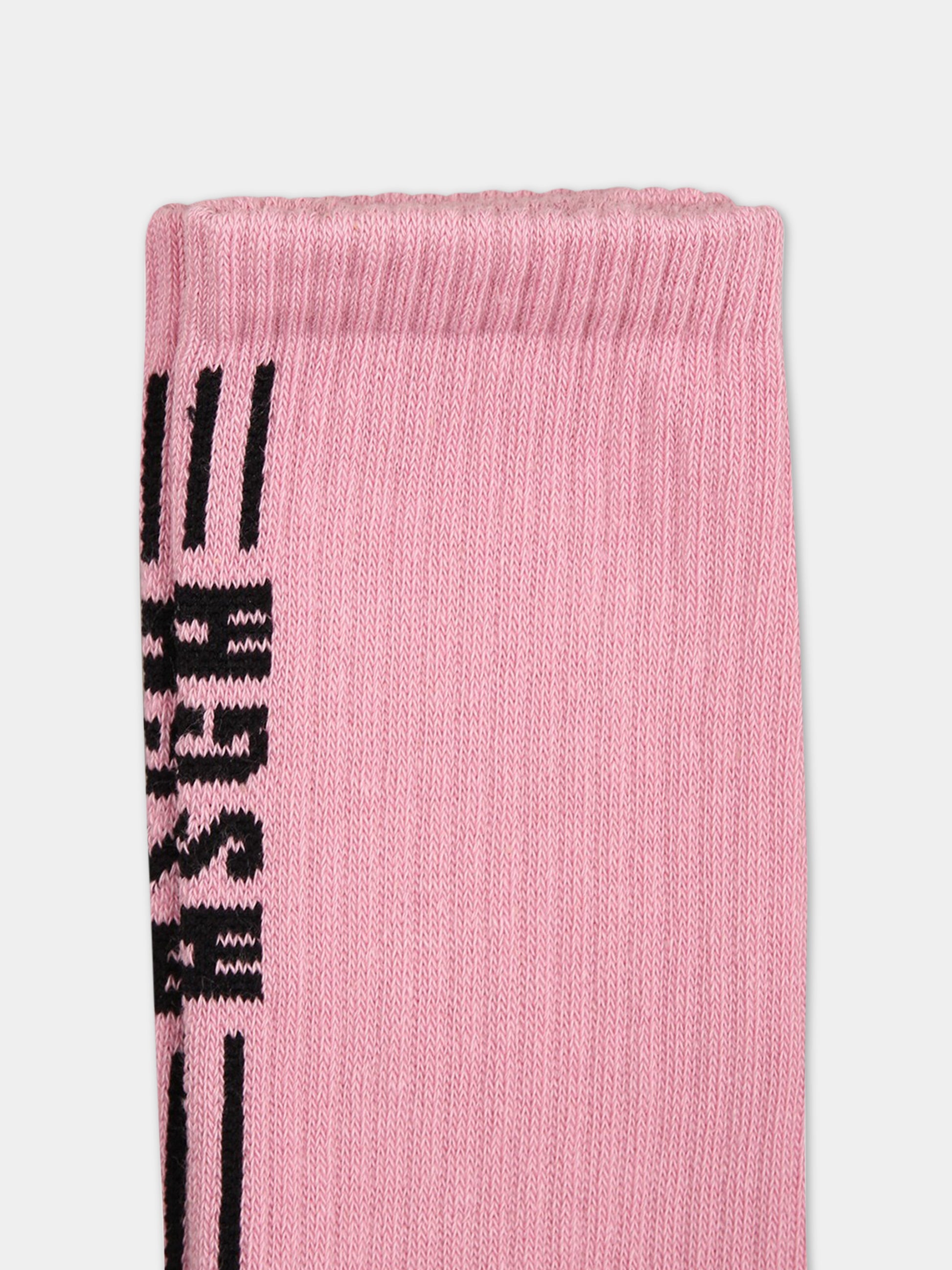 Calze rosa per bambino con logo,Msgm Kids,MS029347 042