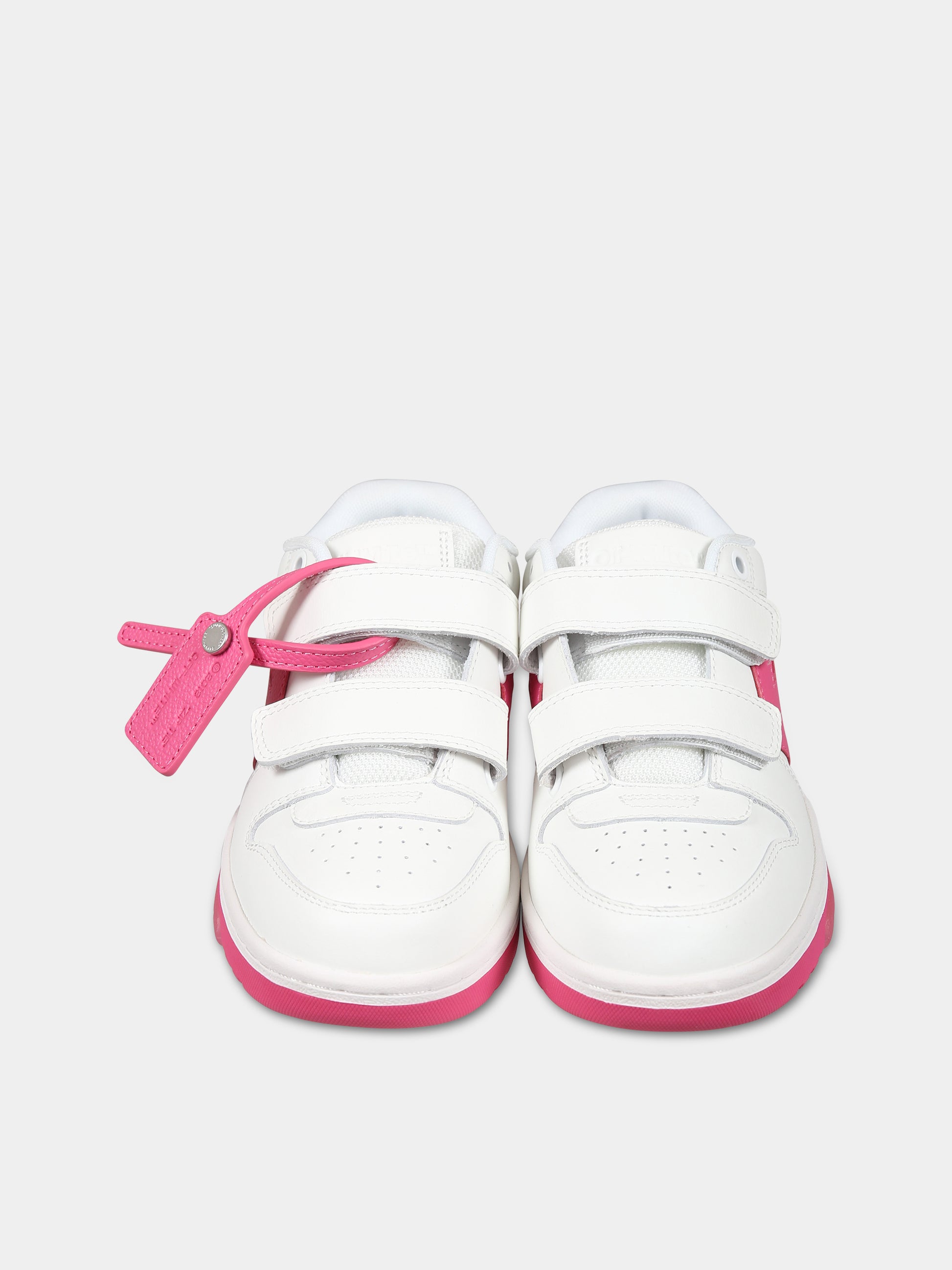Sneakers bianco per bambina con iconica freccia,Off White,OGIA005S23LEA0010132