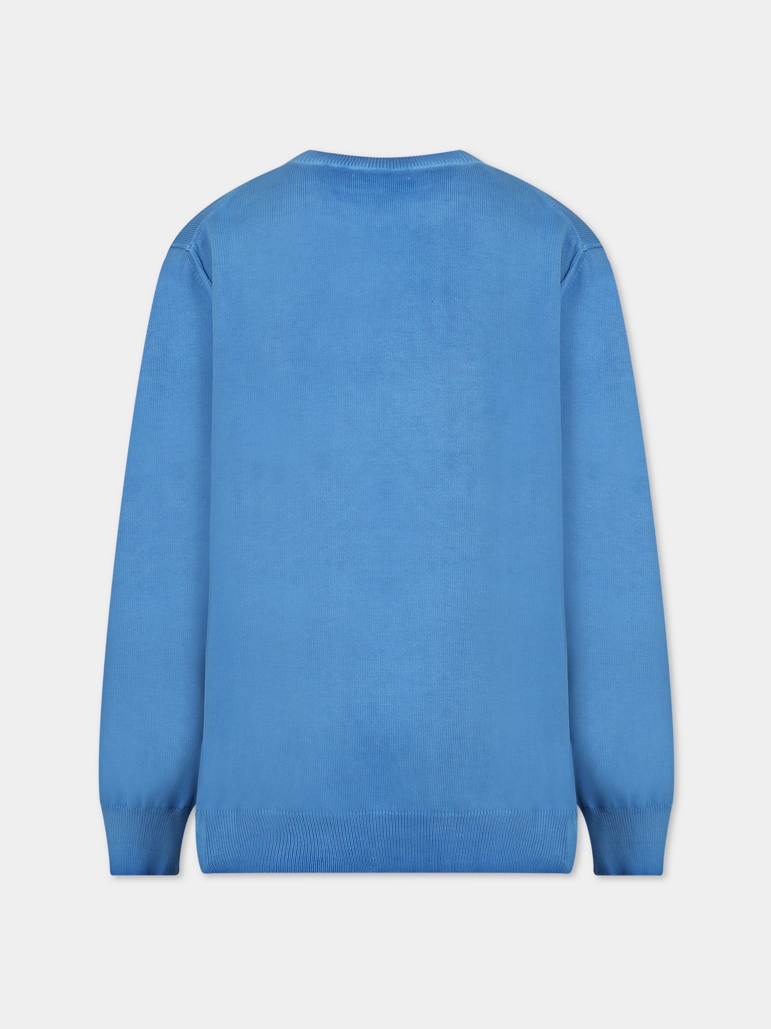 Maglione azzurro per bambino con logo,North Sails,796162 000 0760