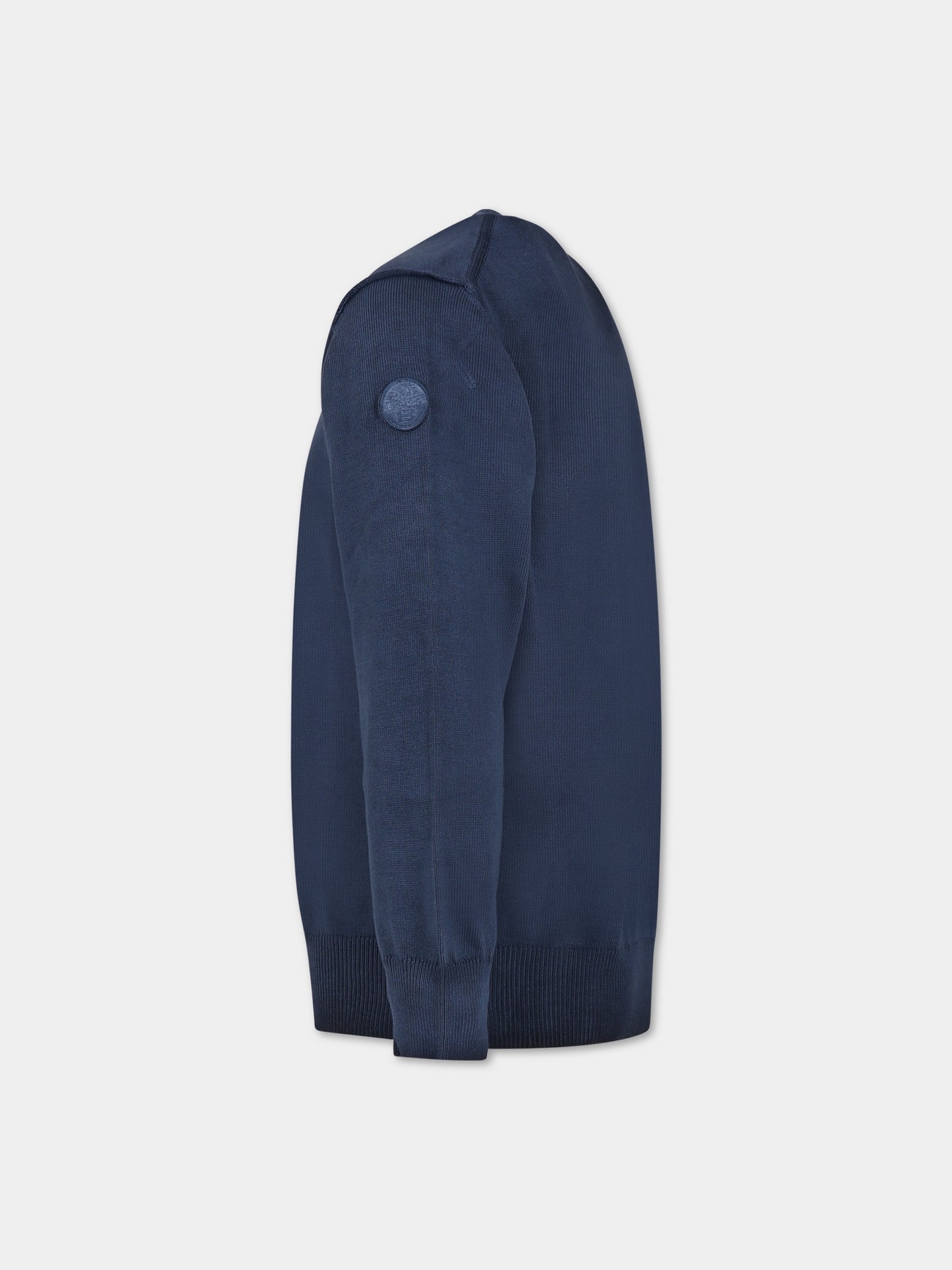 Maglione blu per bambino con logo,North Sails,796162 000 0802