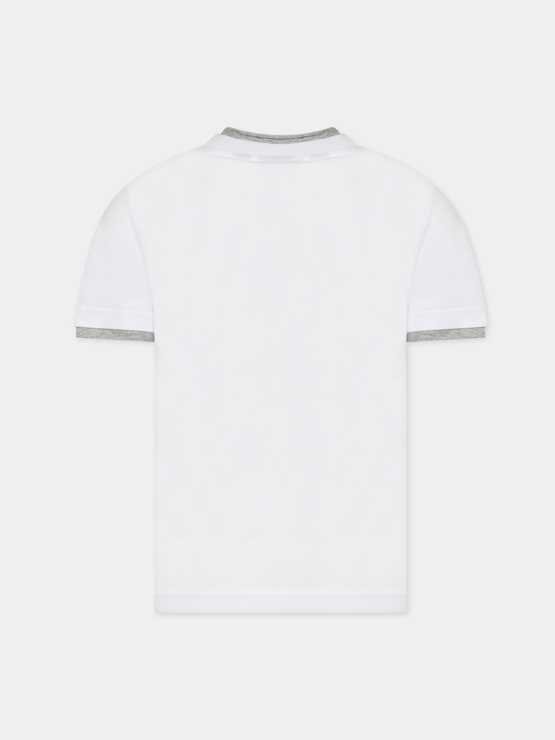 T-shirt bianco per bambino con logo,North Sails,795037 000 0101