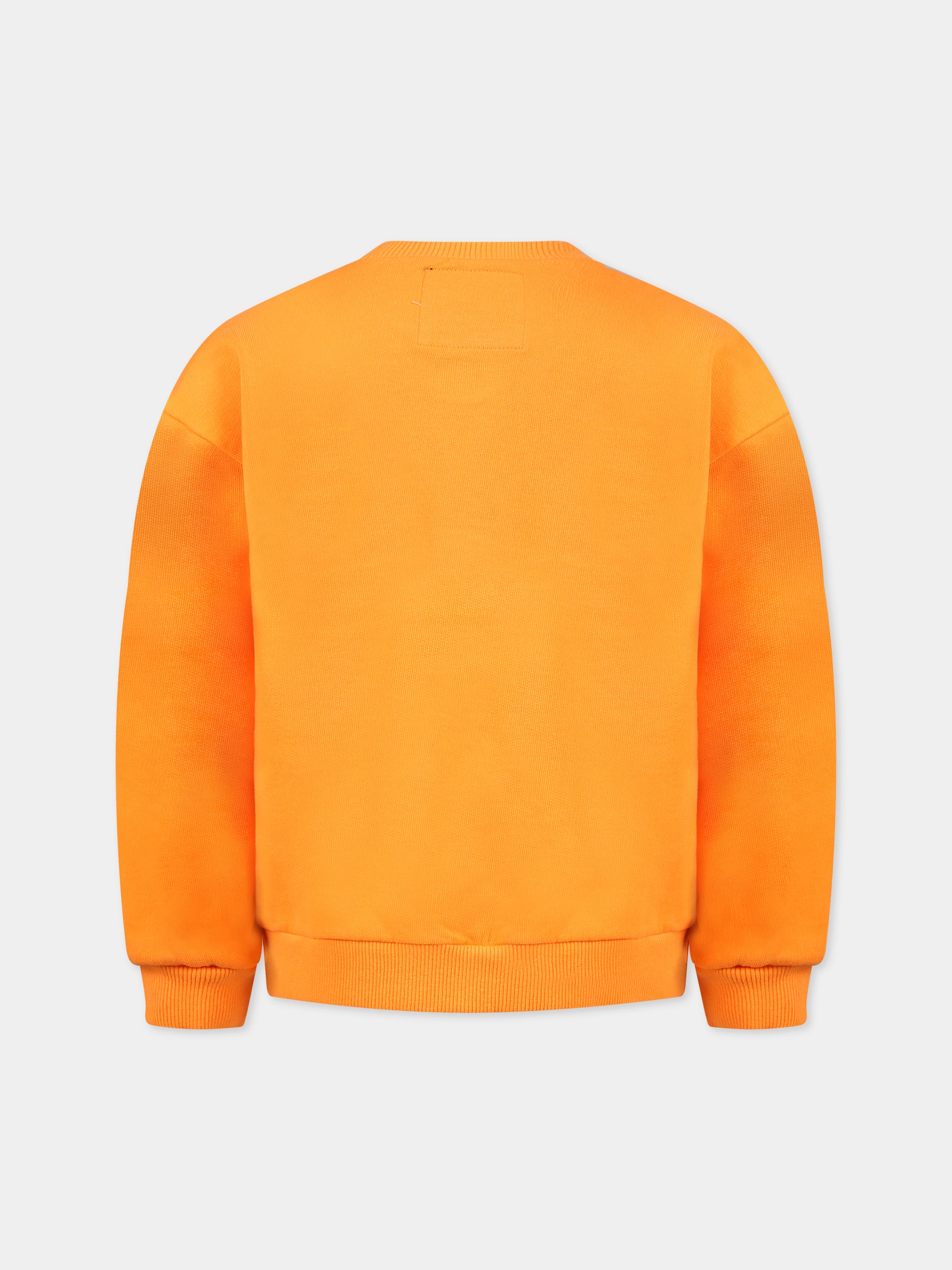 Felpa arancione per bambino con logo,Myar,MY0026 MY040 MY206
