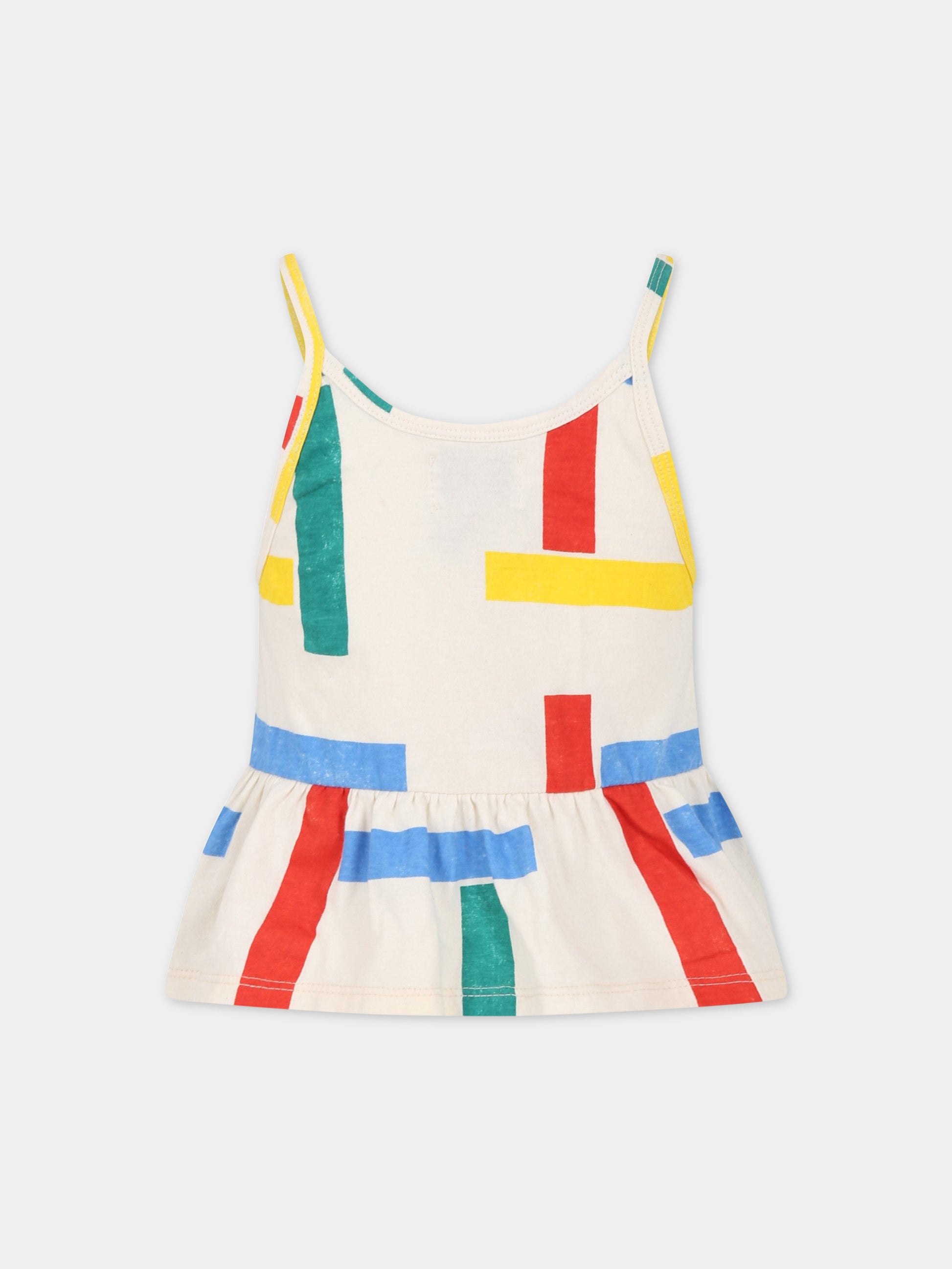 T-shirt bianco per bambina con logo,Bobo Choses,123AC024