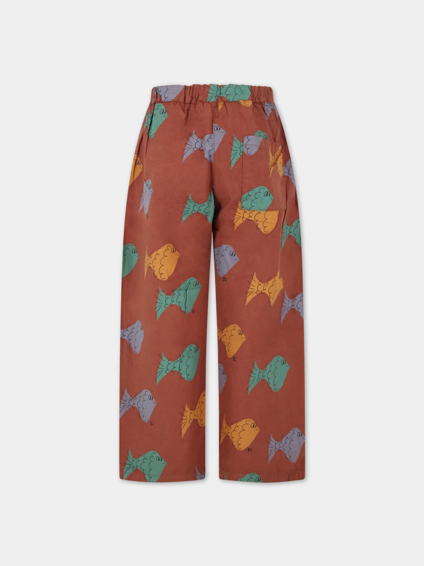 Pantaloni marroni per bambino con pesci,Bobo Choses,123AC093