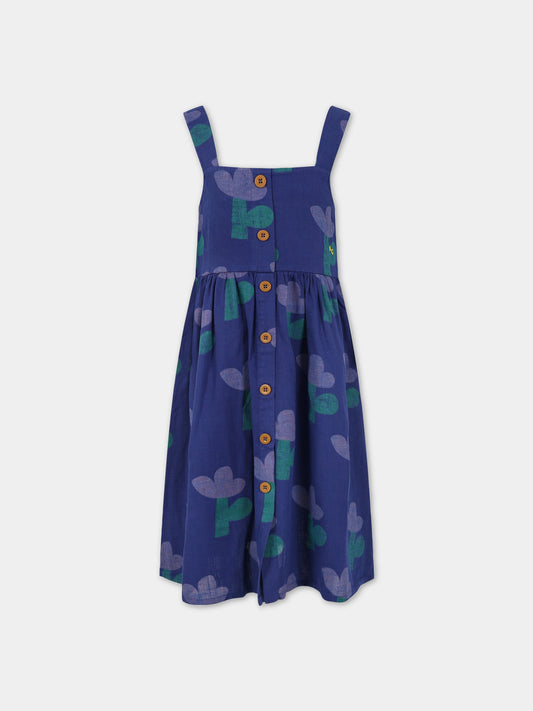 Vestito blu per bambina con logo,Bobo Choses,123AC131