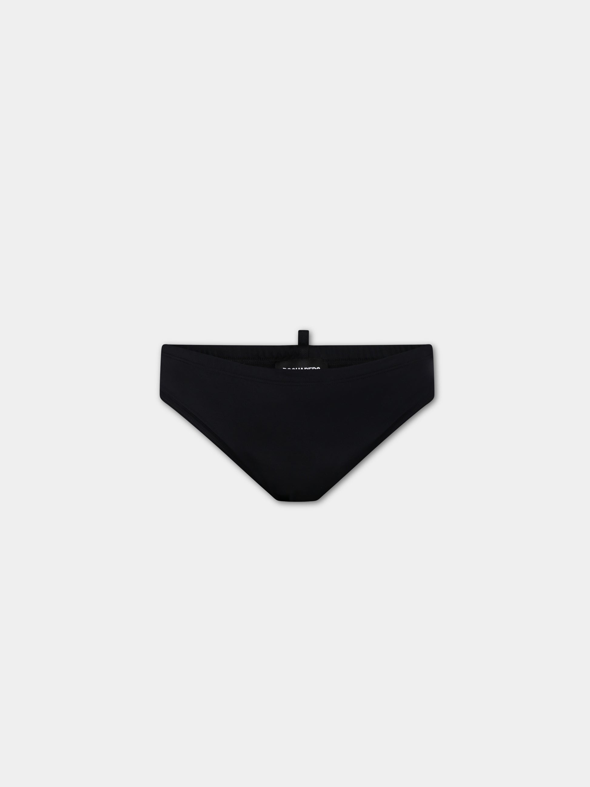 Slip-mare nero per bambino con logo,Dsquared2,DQ1686 D000V DQ900