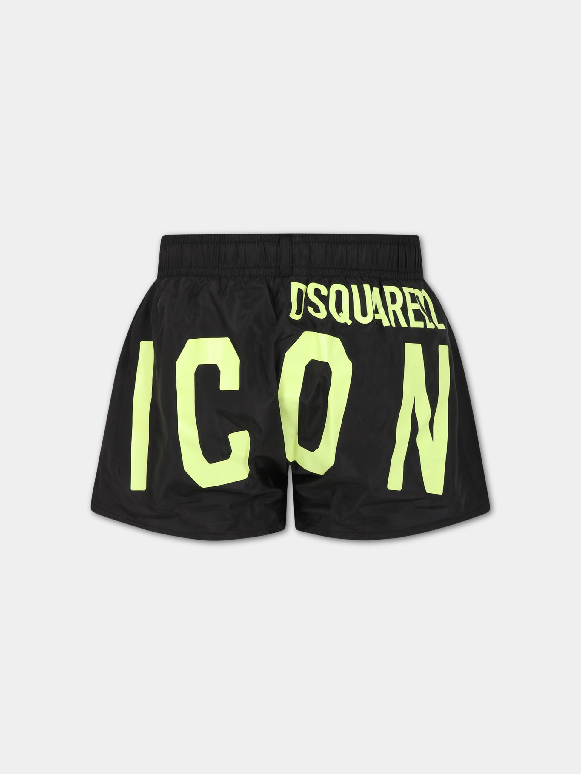 Boxer-mare neri per bambino con logo,Dsquared2,DQ1708 D00QK DQ90K