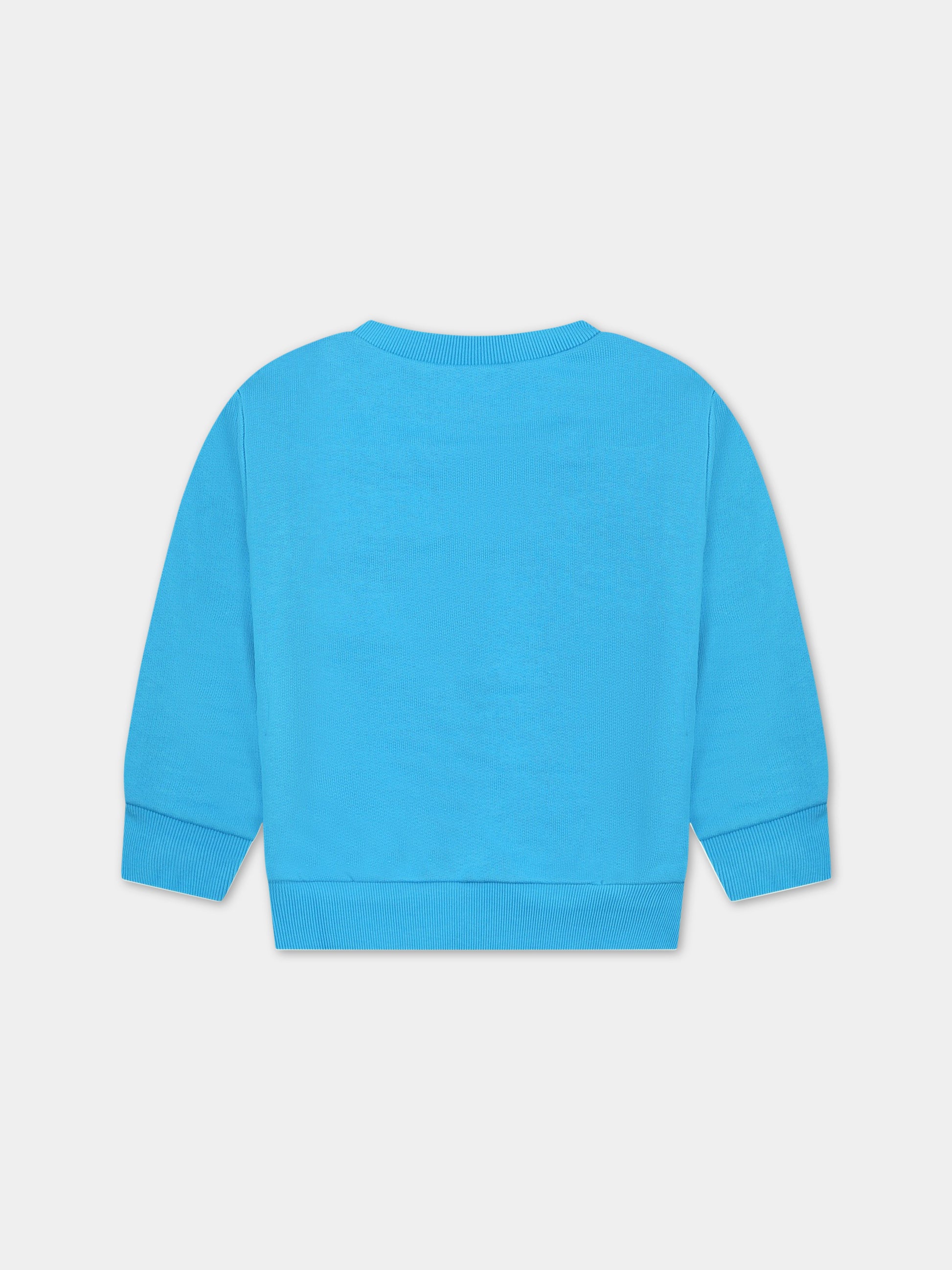 Felpa azzurra per neonato con logo,Dsquared2,DQ1690 D003G DQ818