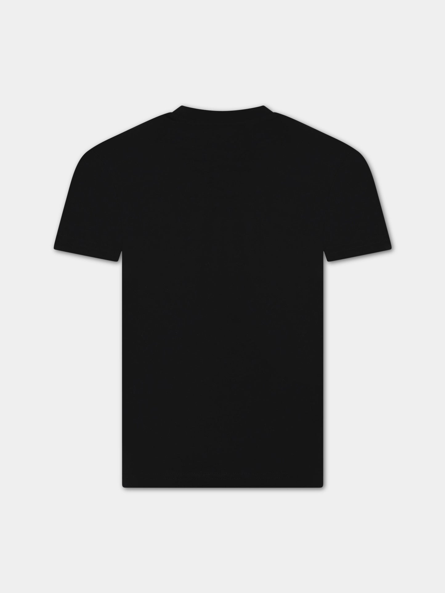 T-shirt nera per bambino con logo,Dsquared2,DQ1697 D00MM DQ90K