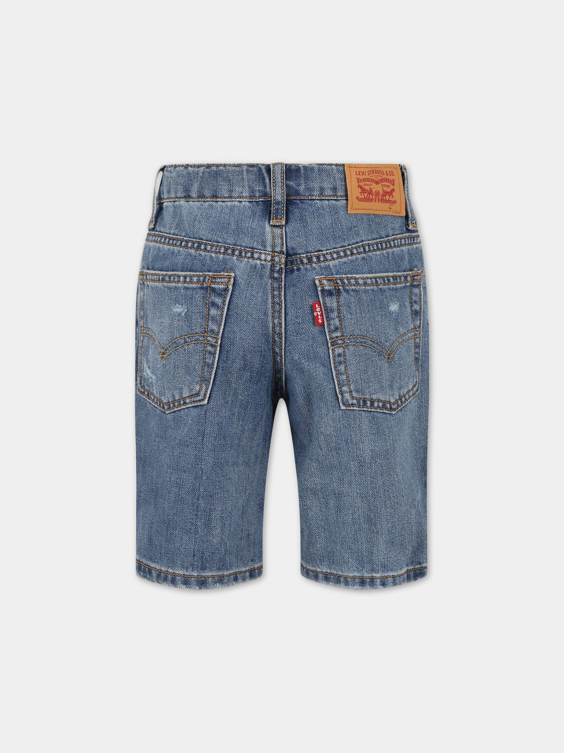 Shorts blu per bambino con logo,Levi's Kids,LK8EH309 8EH309 M8I