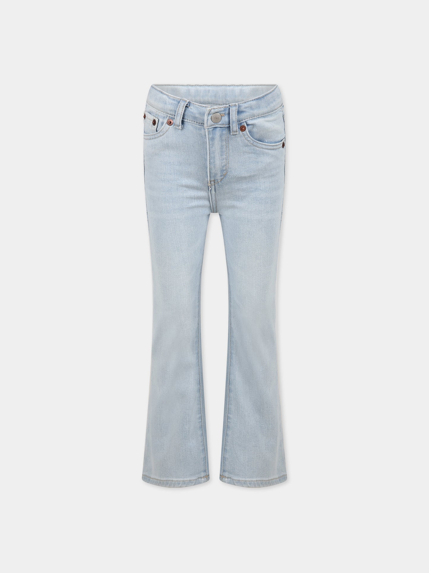 Jeans celeste per bambina con patch logo,Levi's Kids,LK3EG970 3EG970 L6Q