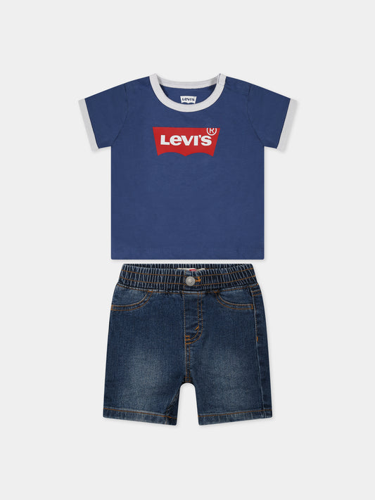Completo multicolor per neonato con logo,Levi's Kids,LK6EH020 6EH020 U69