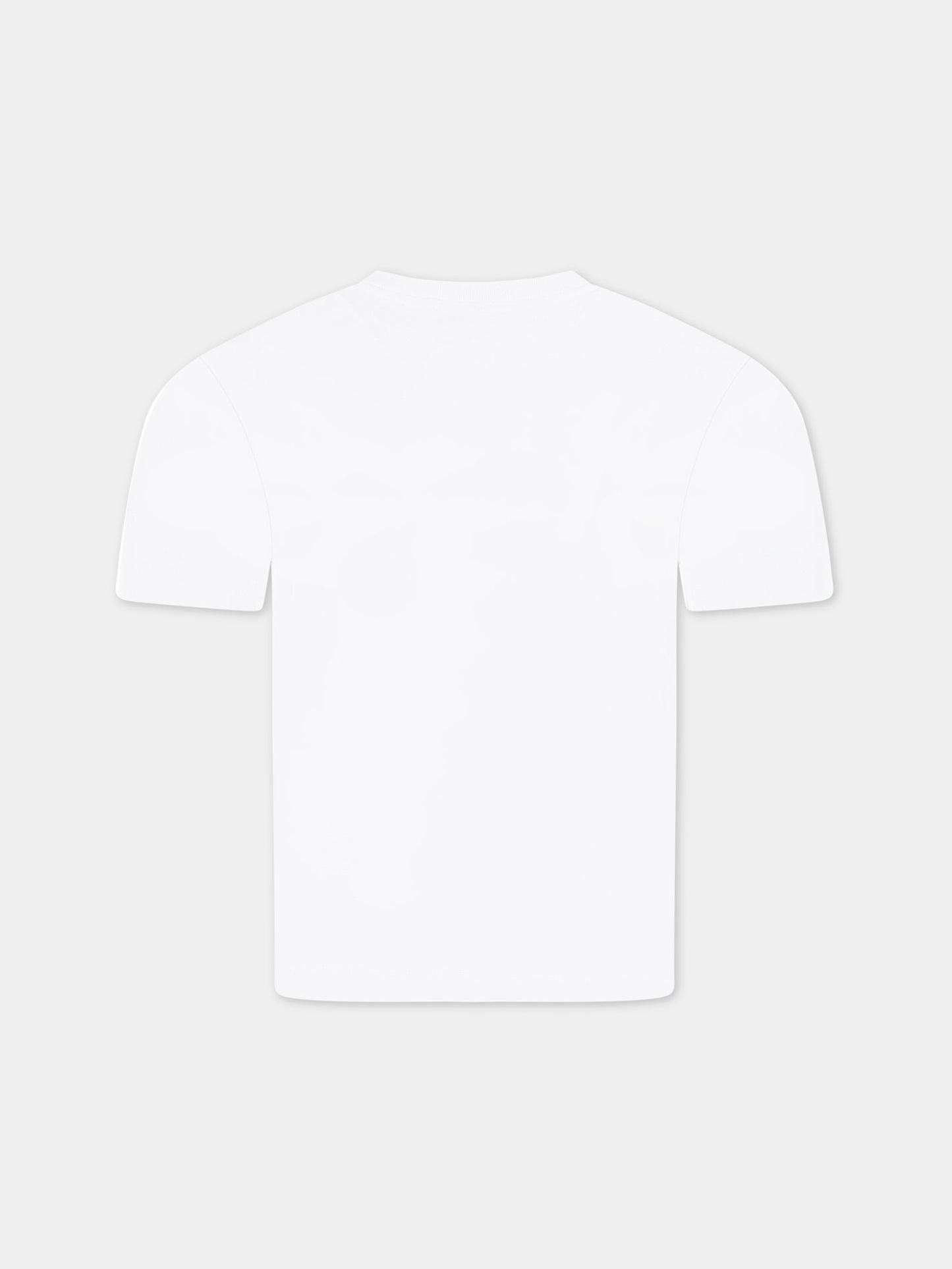 T-shirt bianca per bambina con logo rosso,Bonpoint,S03GTSK00009 100