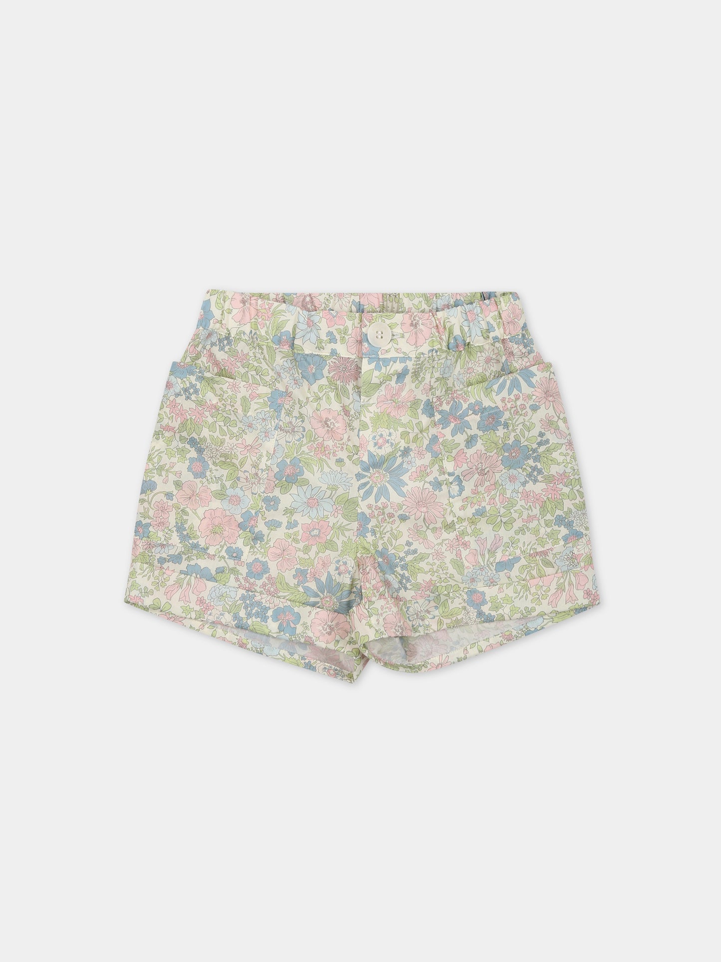 Shorts multicolor per neonata con stampa fiori,Bonpoint,S03YBEW00101 520