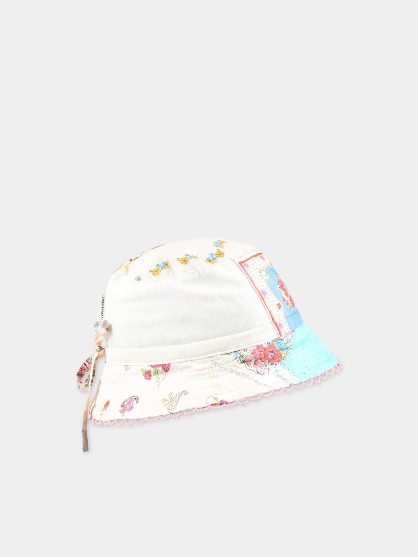 Cloche multicolor per bambina con stampa floreale,Zimmermann,1887RS23 PPAF