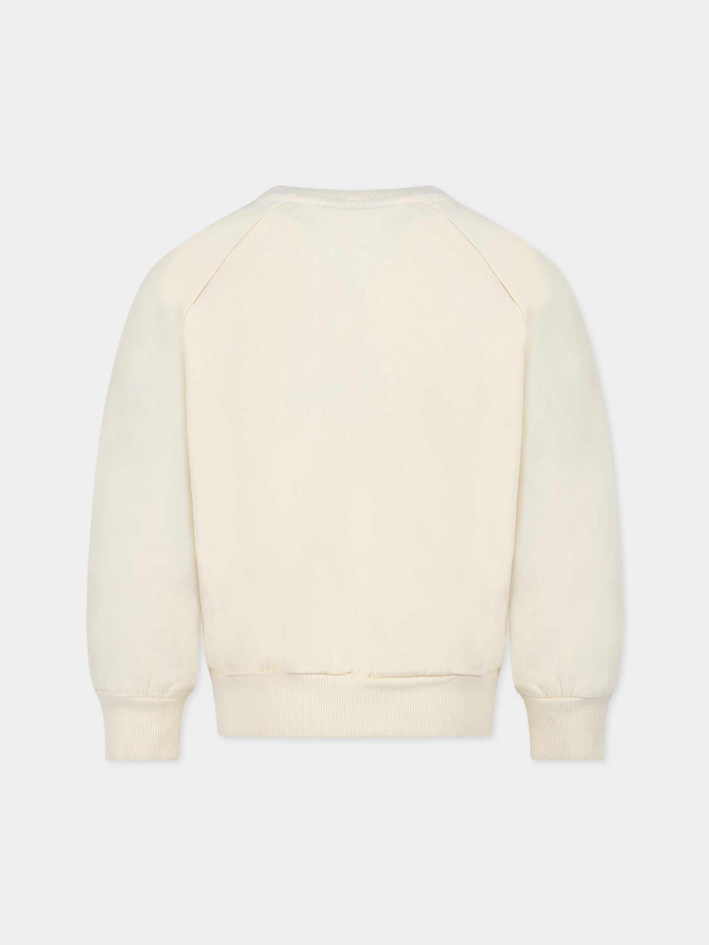 Felpa avorio per bambini con stampa e scritta  Sun's up ,Mini Rodini,2322016011