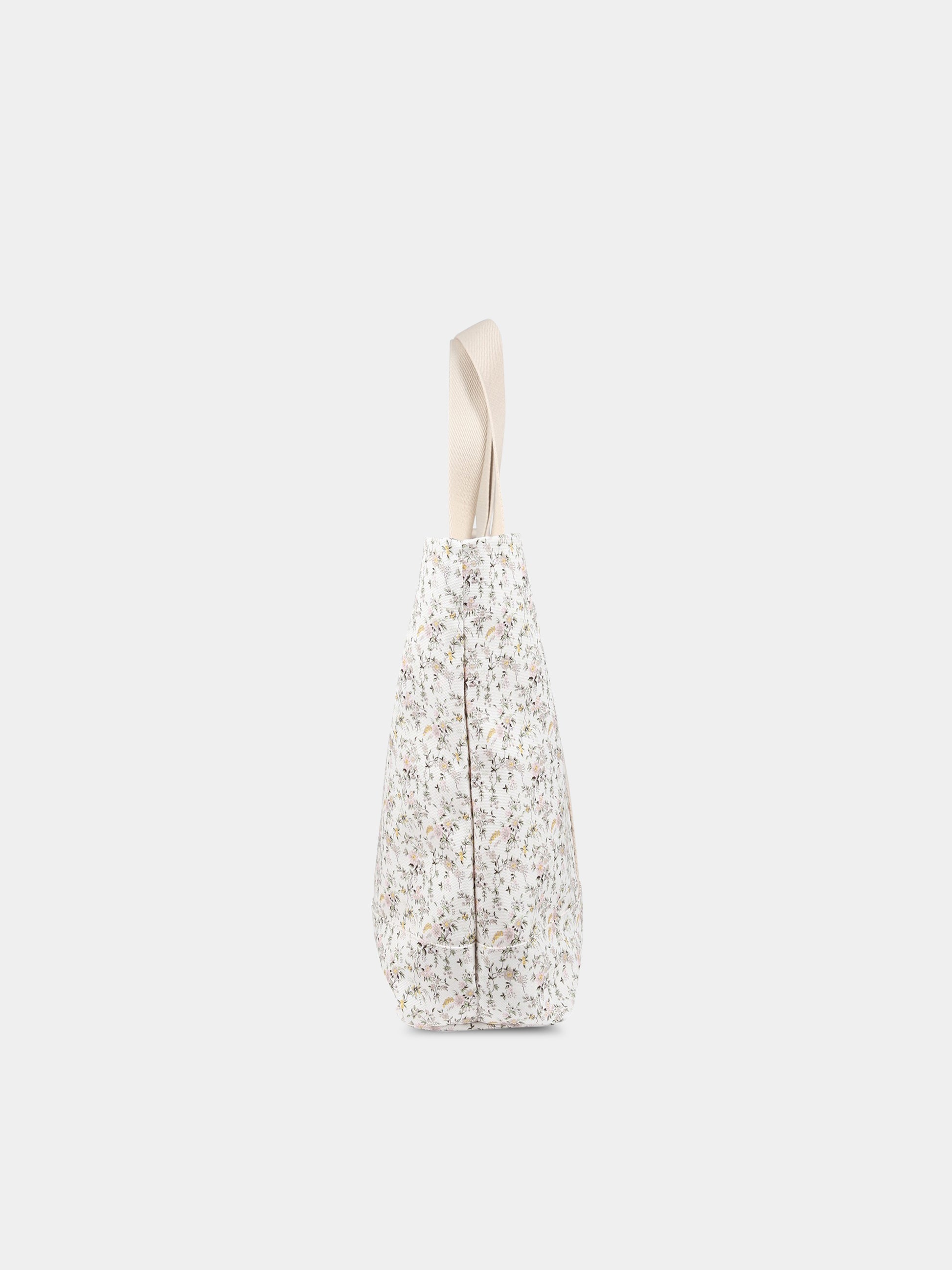 Borsa-mamma bianco per neonata con stampa floreale,Bonpoint,S03ZBAW00100 502B