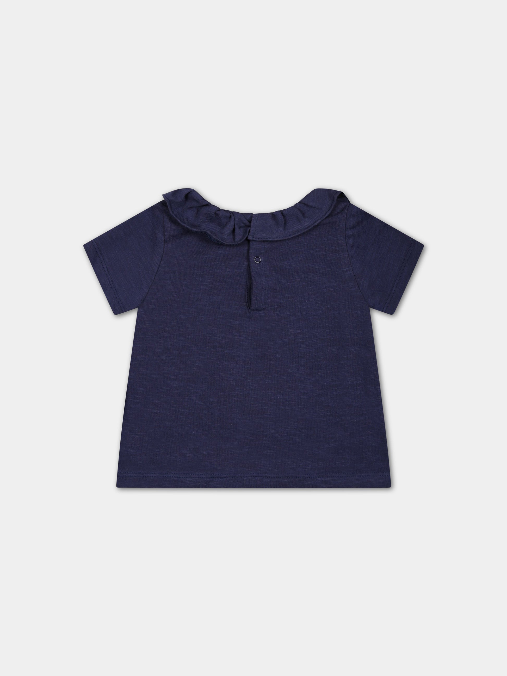 T-shirt blu per neonata,Petit Bateau,A06ZT CHALOUPE