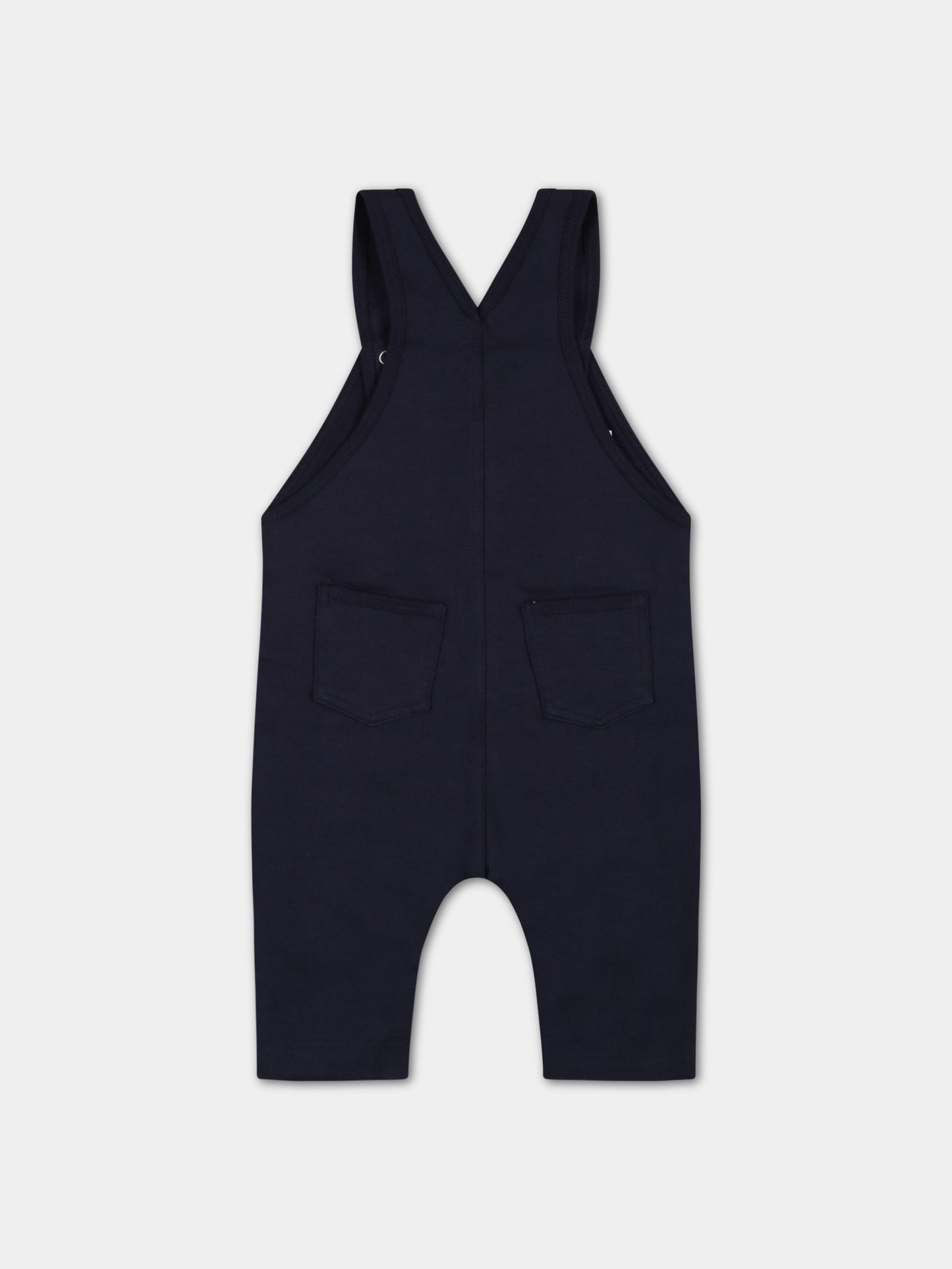 Salopette blu per neonato,Petit Bateau,A0783 SMOKING