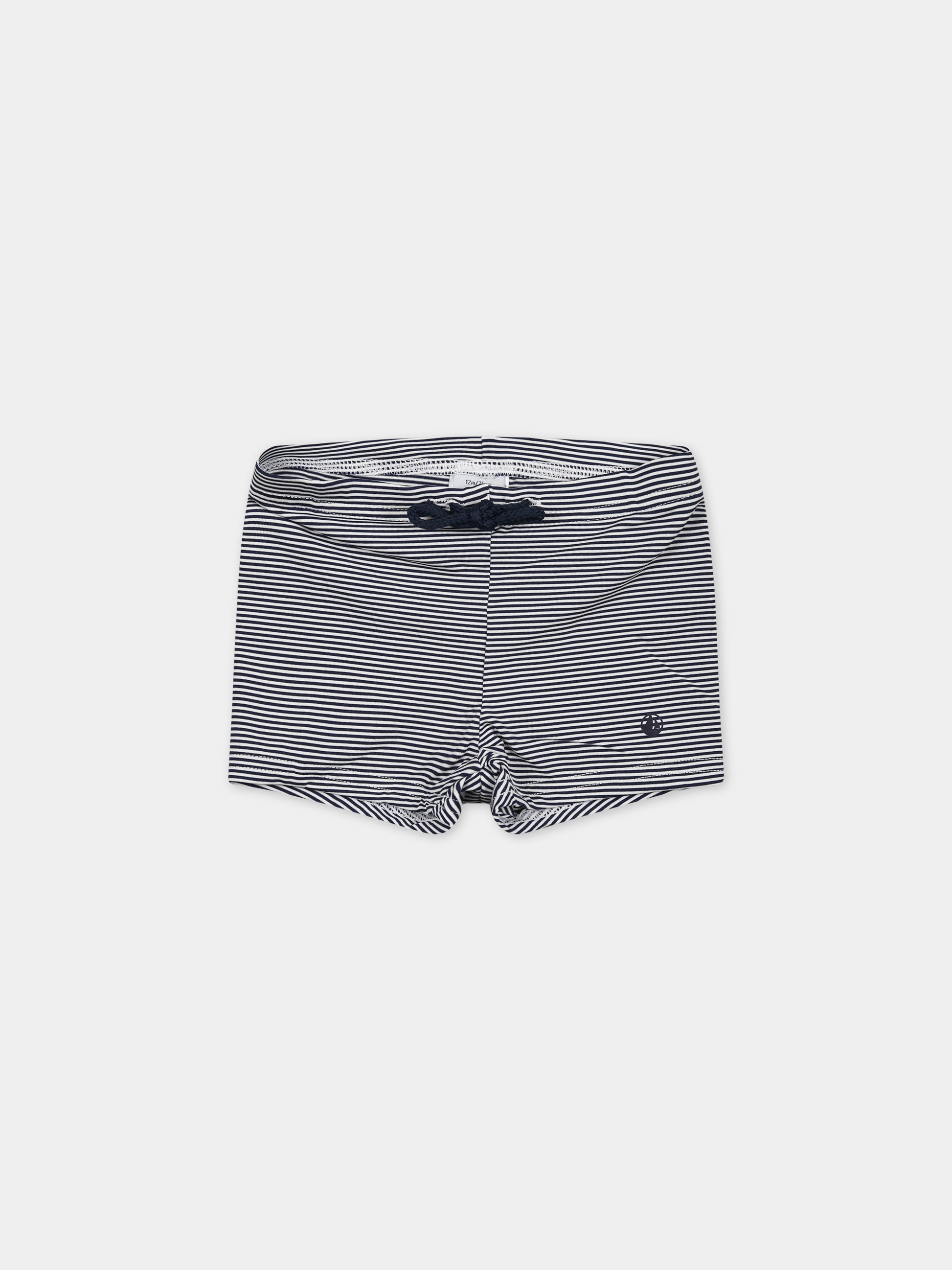 Boxer multicolor mare per neonato con logo,Petit Bateau,A03QR MEDIEVAL/MARSHMALLOW