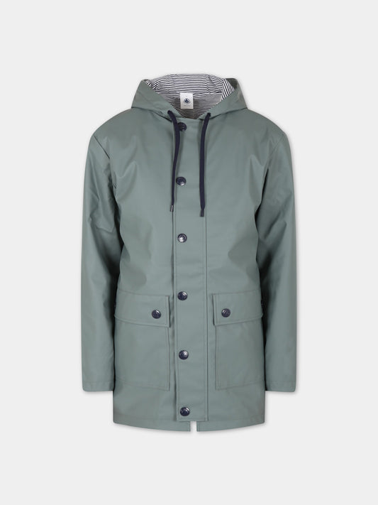 Impermeabile verde per bambini,Petit Bateau,A03MP THUYA