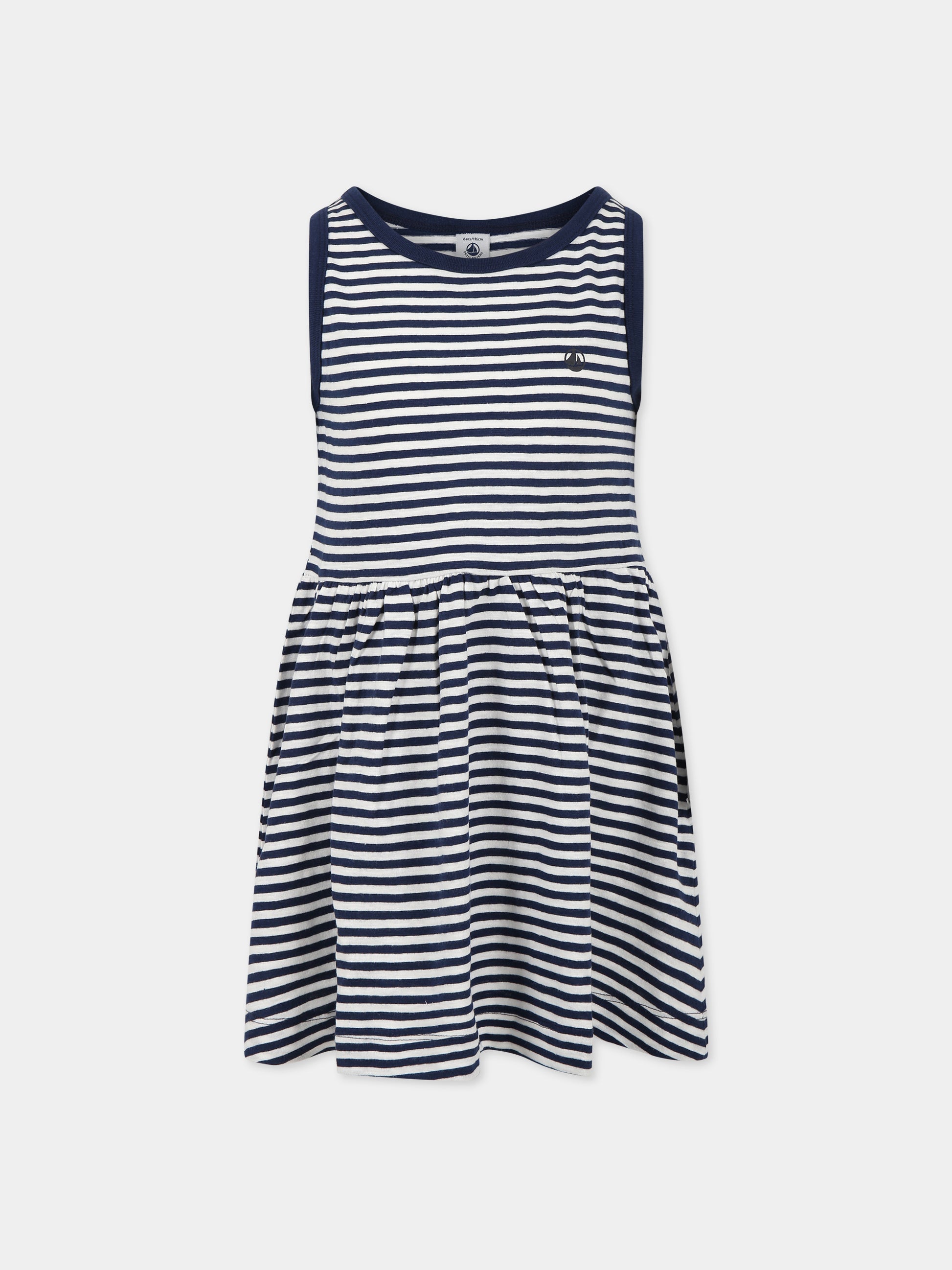 Vestito multicolor per bambina con logo,Petit Bateau,A06OK MEDIEVAL/MARSHMALLOW