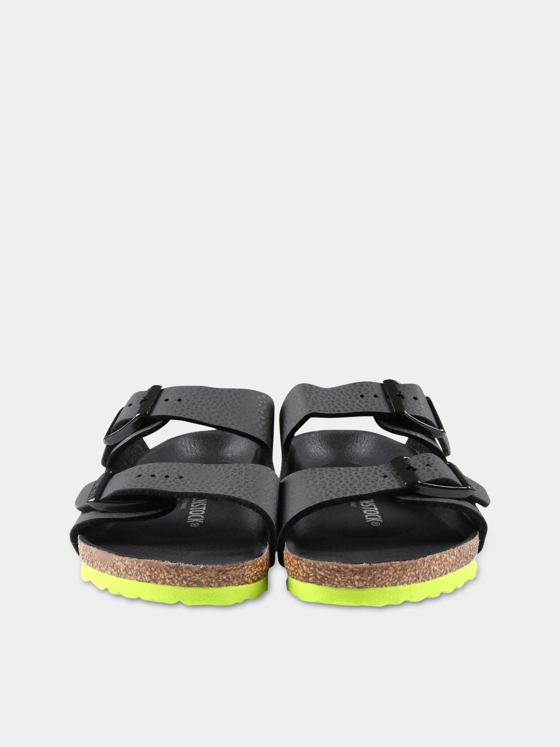 Sandali neri  Arizona Eva  per bambino con suola verde,Birkenstock,1022369