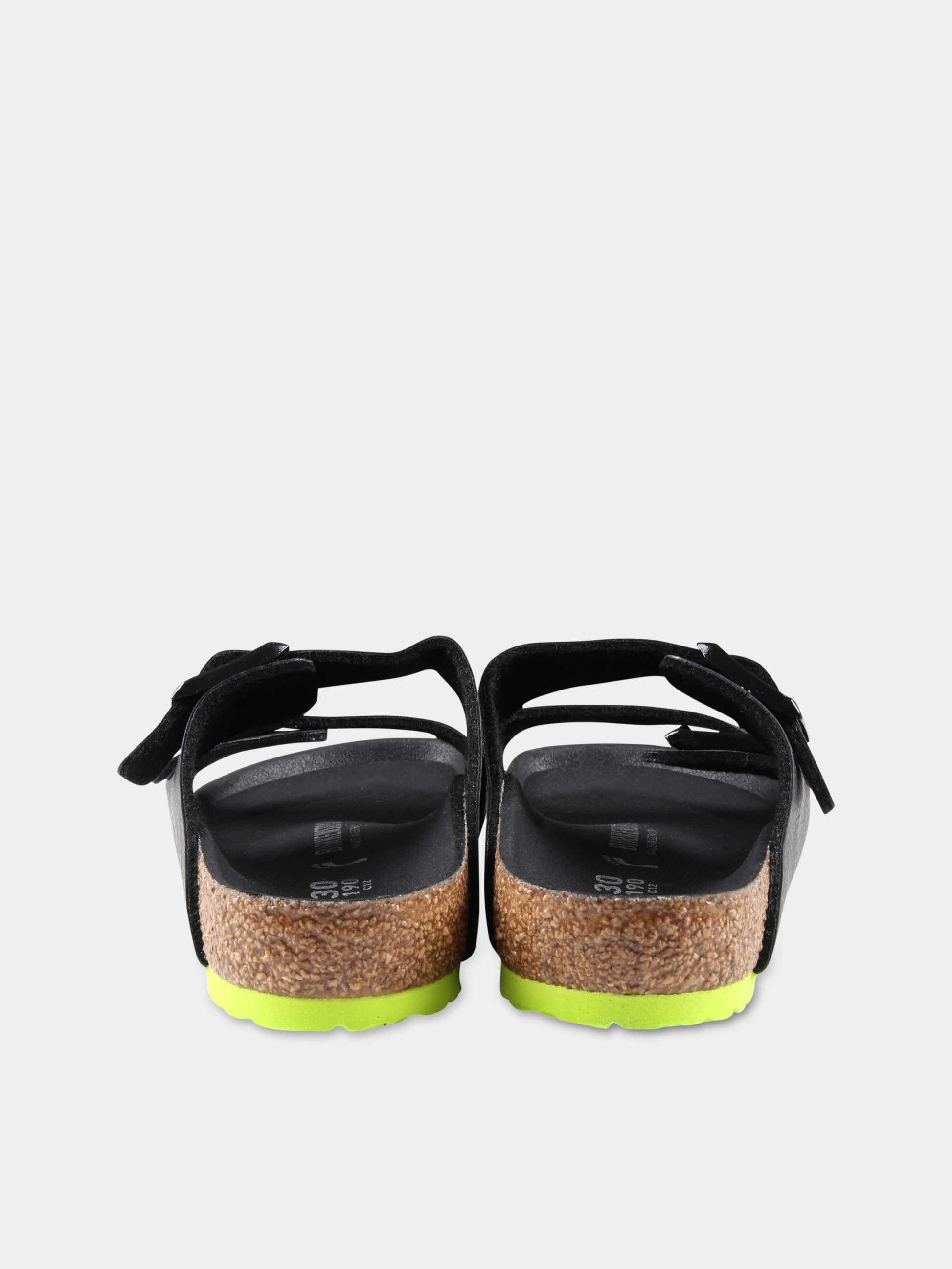 Sandali neri  Arizona Eva  per bambino con suola verde,Birkenstock,1022369