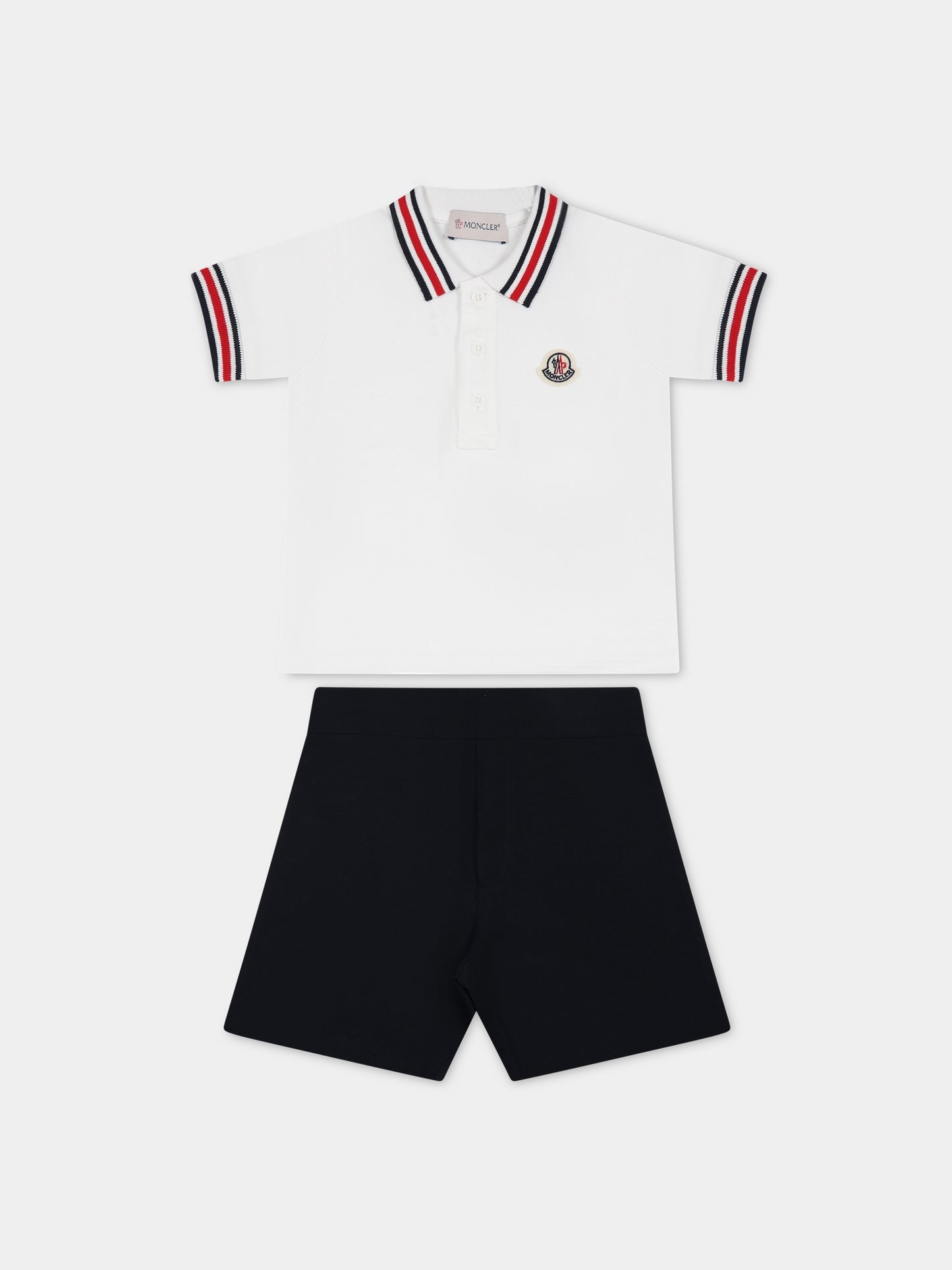 Completo multicolor per neonato con logo,Moncler Kids,951 8M00028 8496F 002