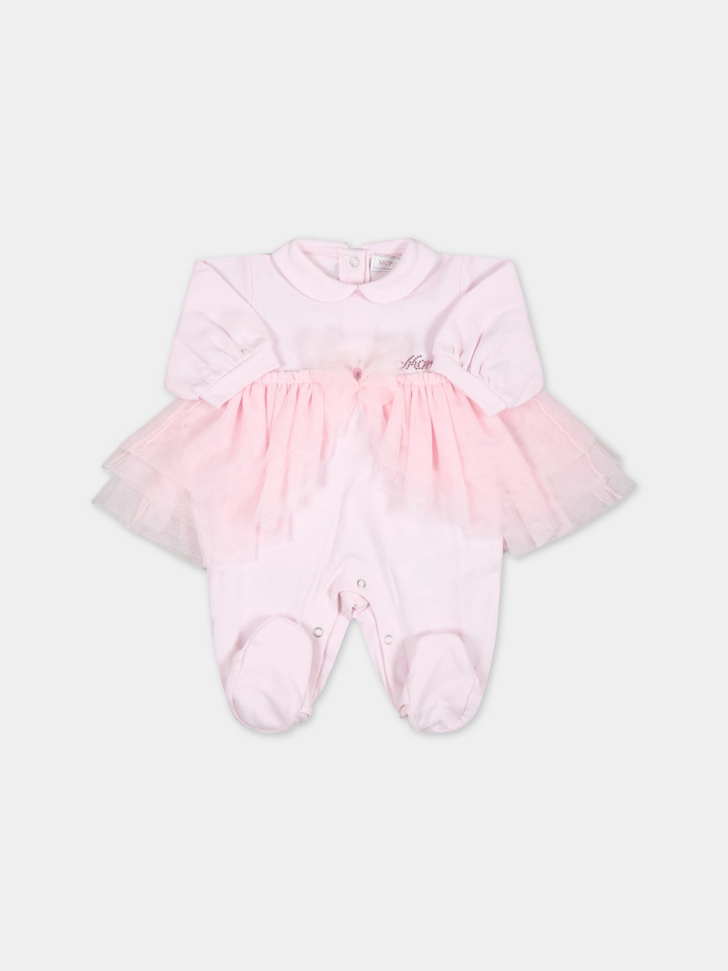 Tutina rosa per neonata con tutu,Monnalisa,35A210 1000 0091