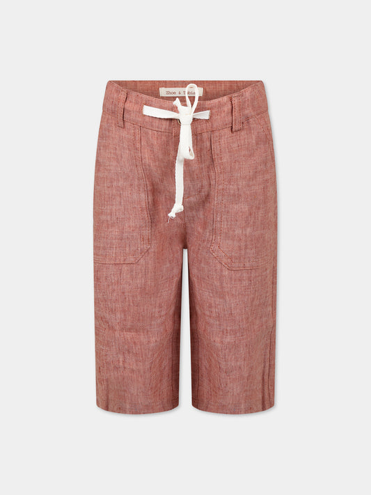 Shorts marrone per bambino,Zhoe & Tobiah,CLD1 99