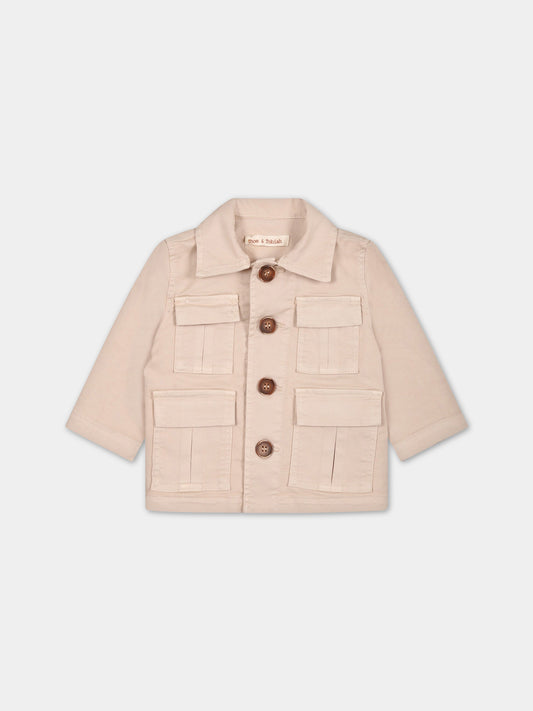 Giubbotto beige per neonato,Zhoe & Tobiah,JPS12 23