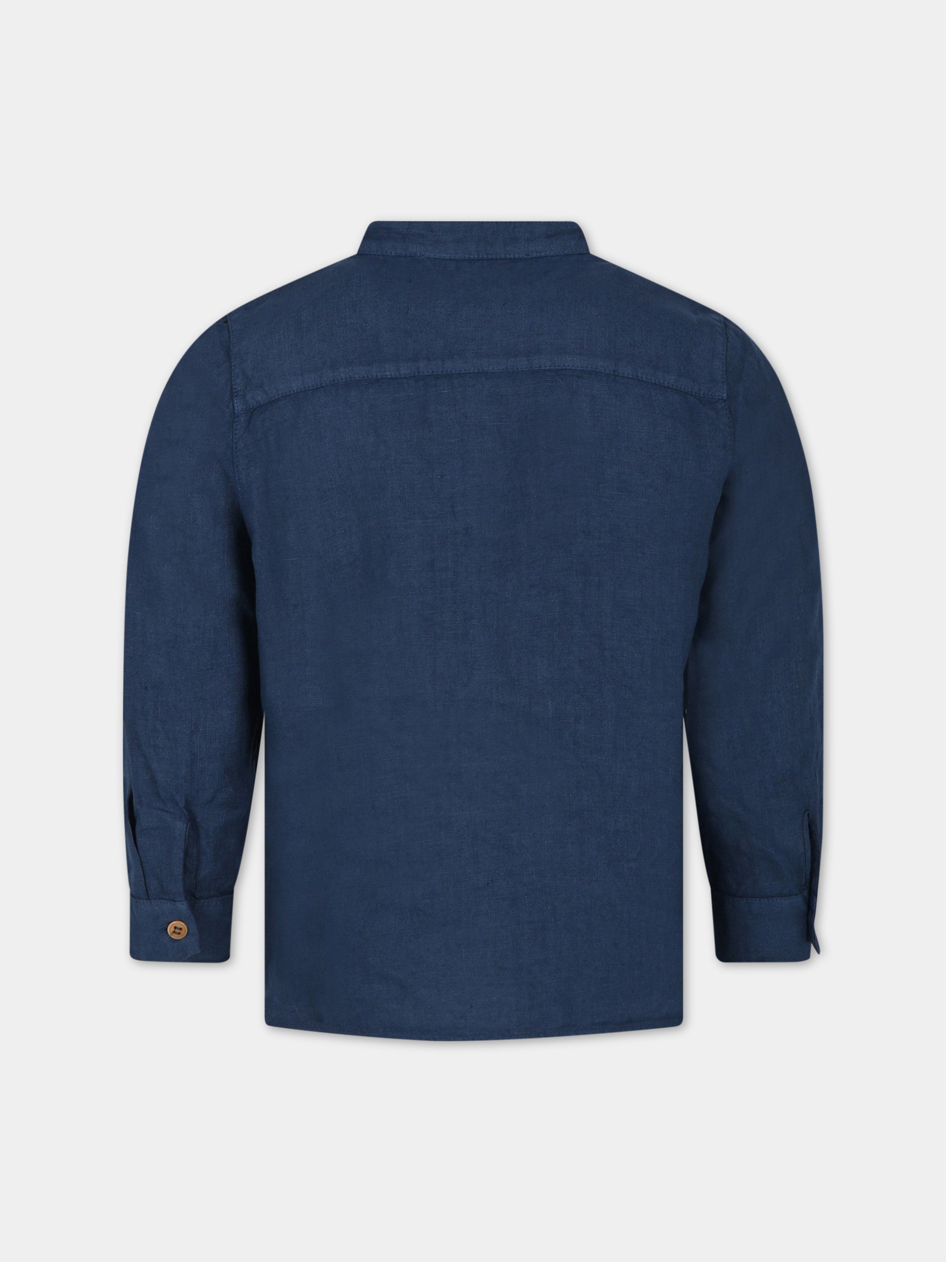 Camicia blu per bambino,Zhoe & Tobiah,LIN3 11
