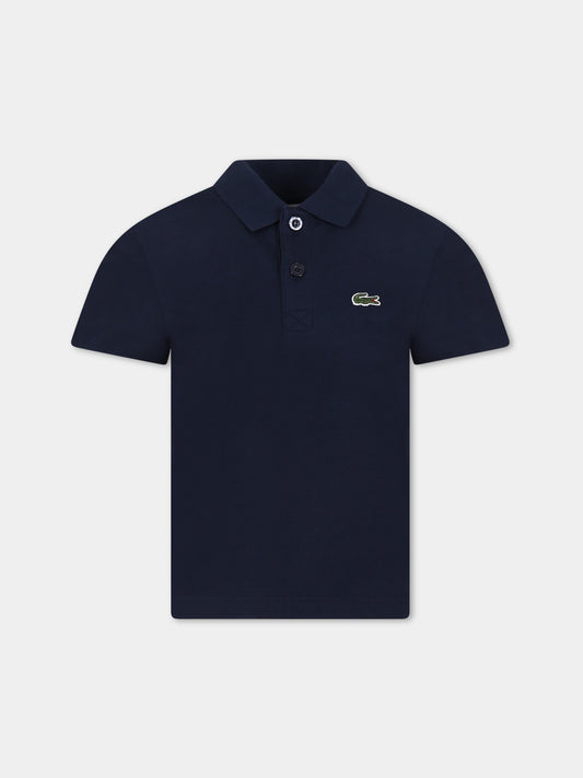 Polo blu per bambino con iconico logo,Lacoste,DJ0642 166