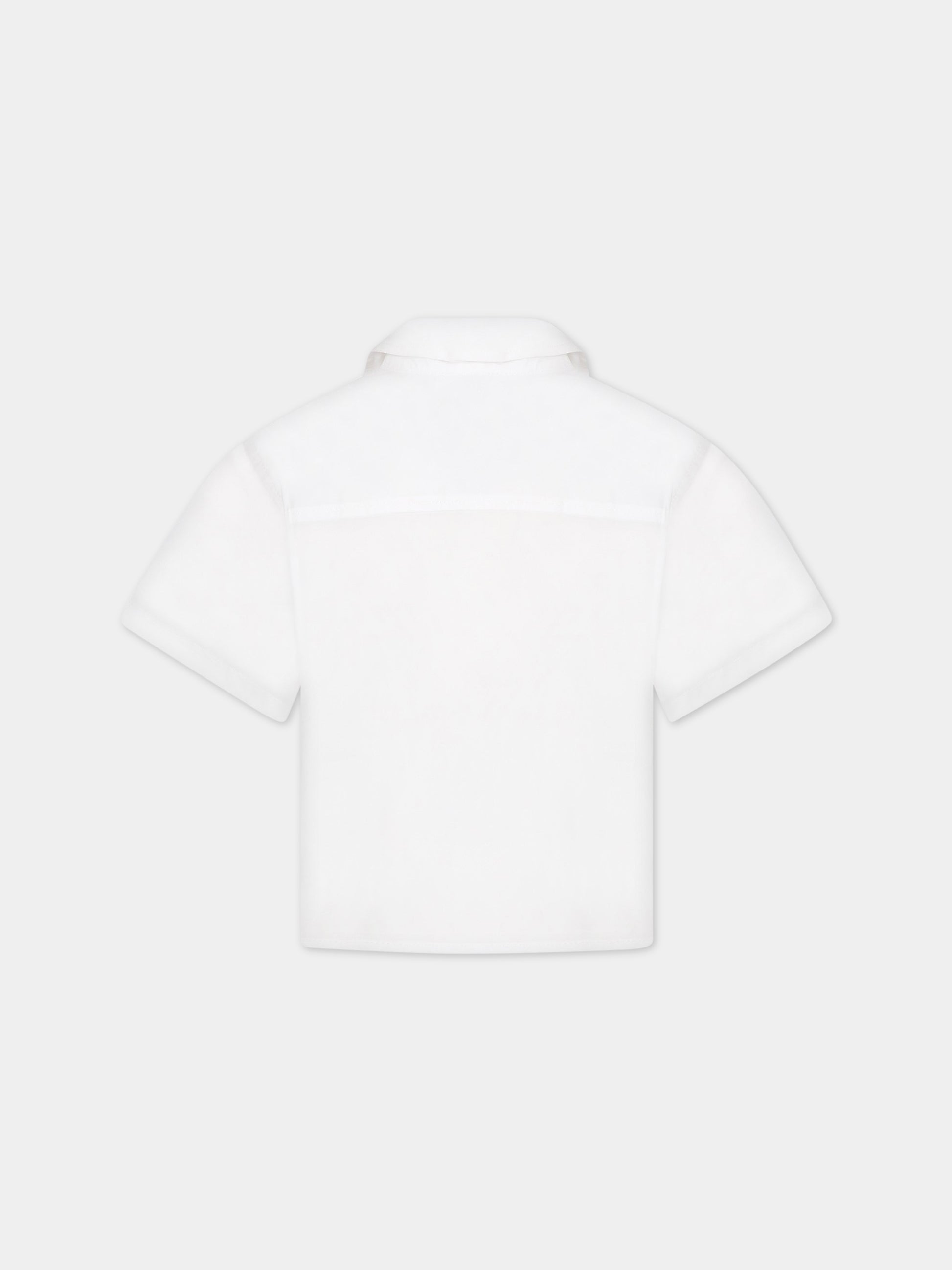 Camicia bianca per bambino con logo,Dsquared2,DQ1502 D007D DQ100