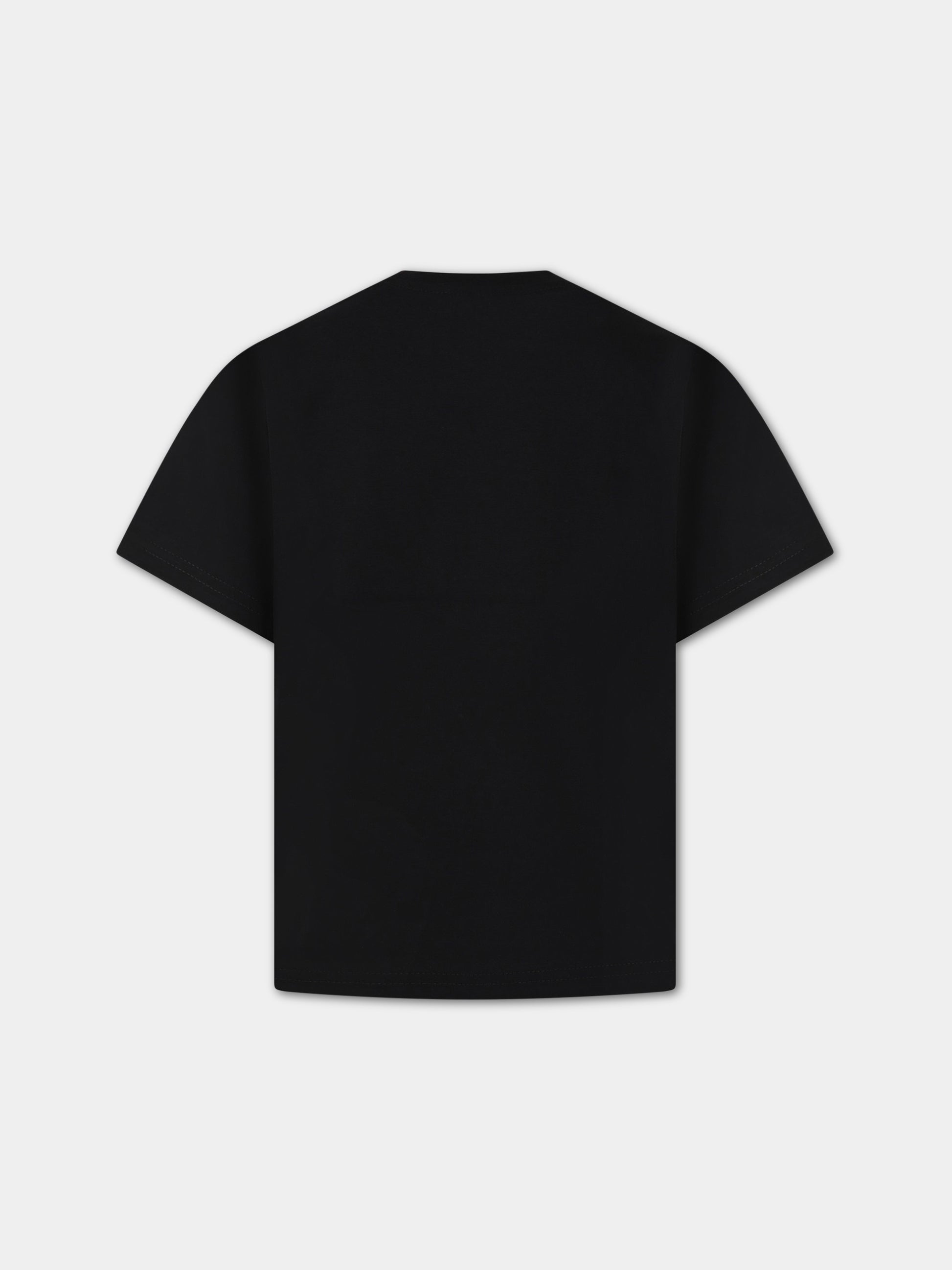 T-shirt nera per bambino con logo,Dsquared2,DQ1622 D004G DQ900