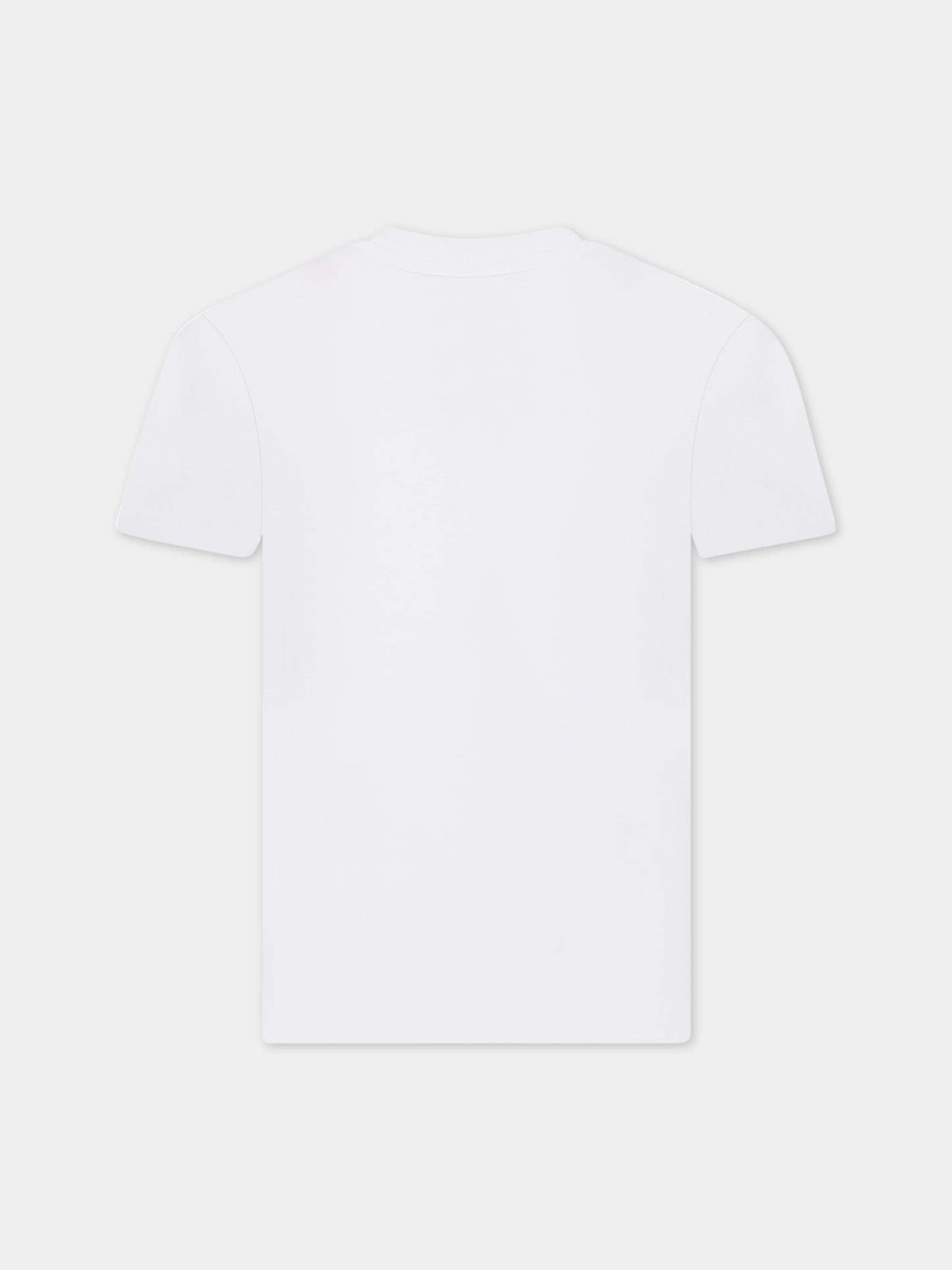 T-shirt bianca per bambino con logo e stampa,Dsquared2,DQ1625 D004G DQ100