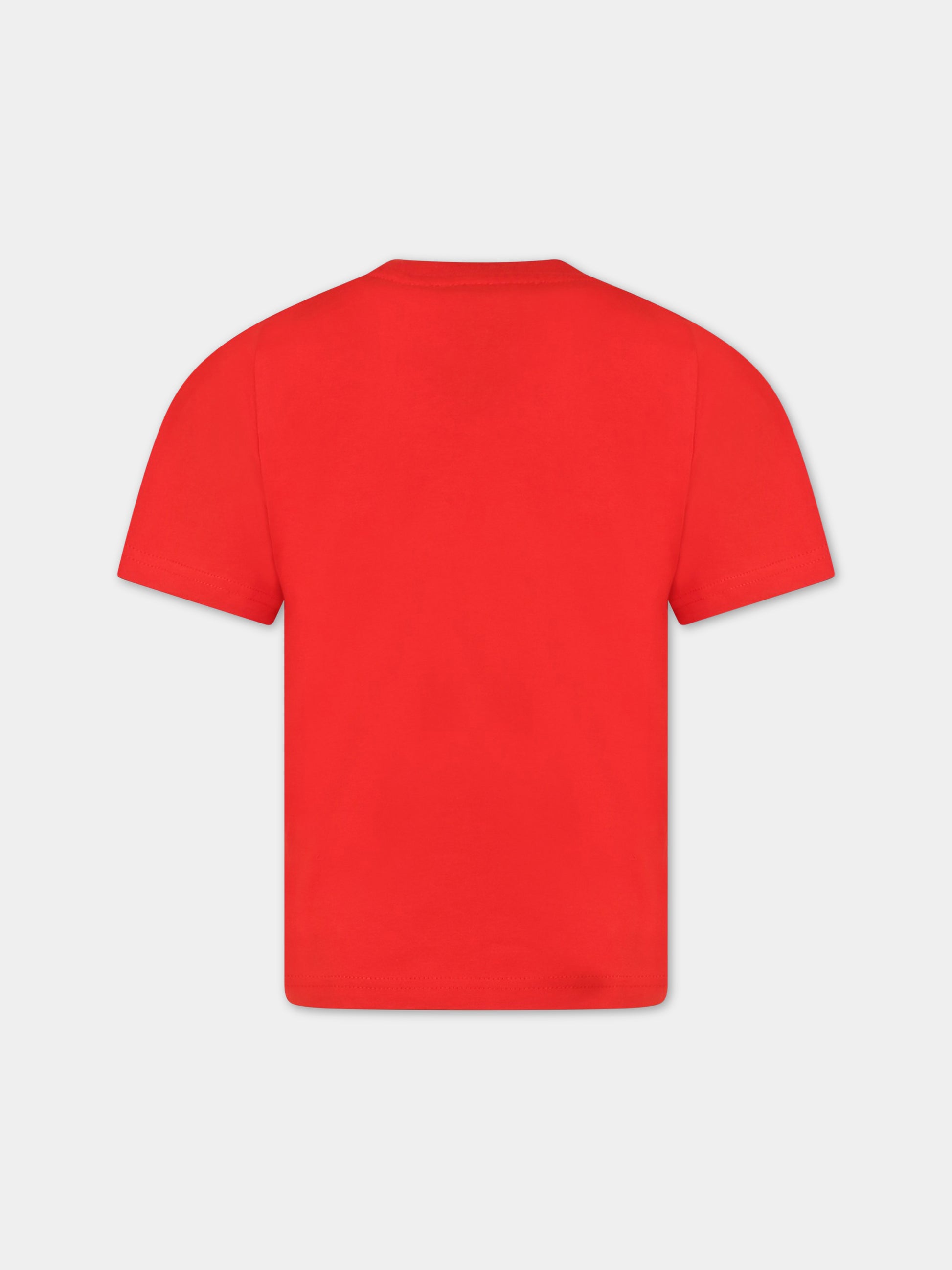 T-shirt rossa per bambino con logo,Dsquared2,DQ1770 D0A4C DQ413